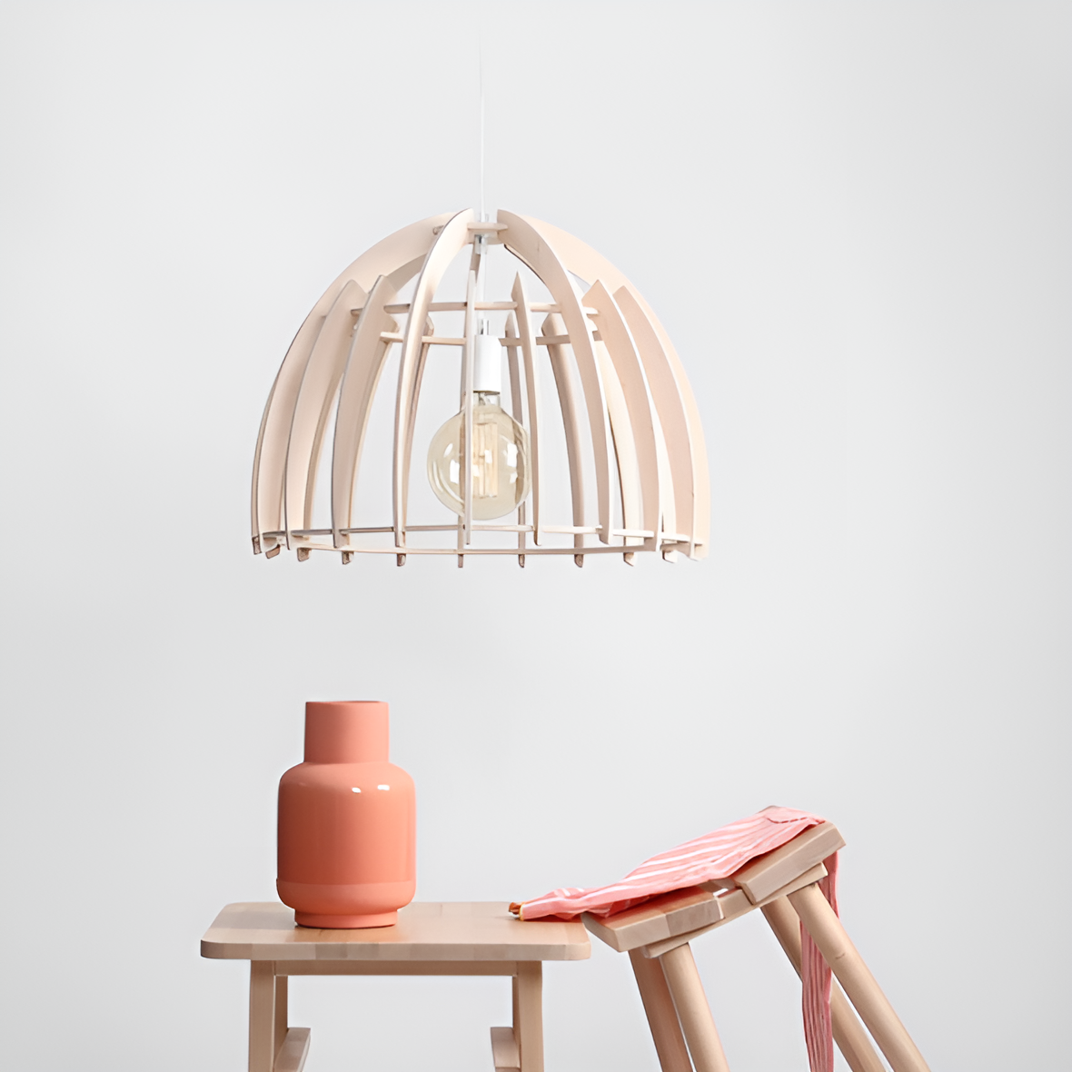 Lampa wisząca FERB drewno