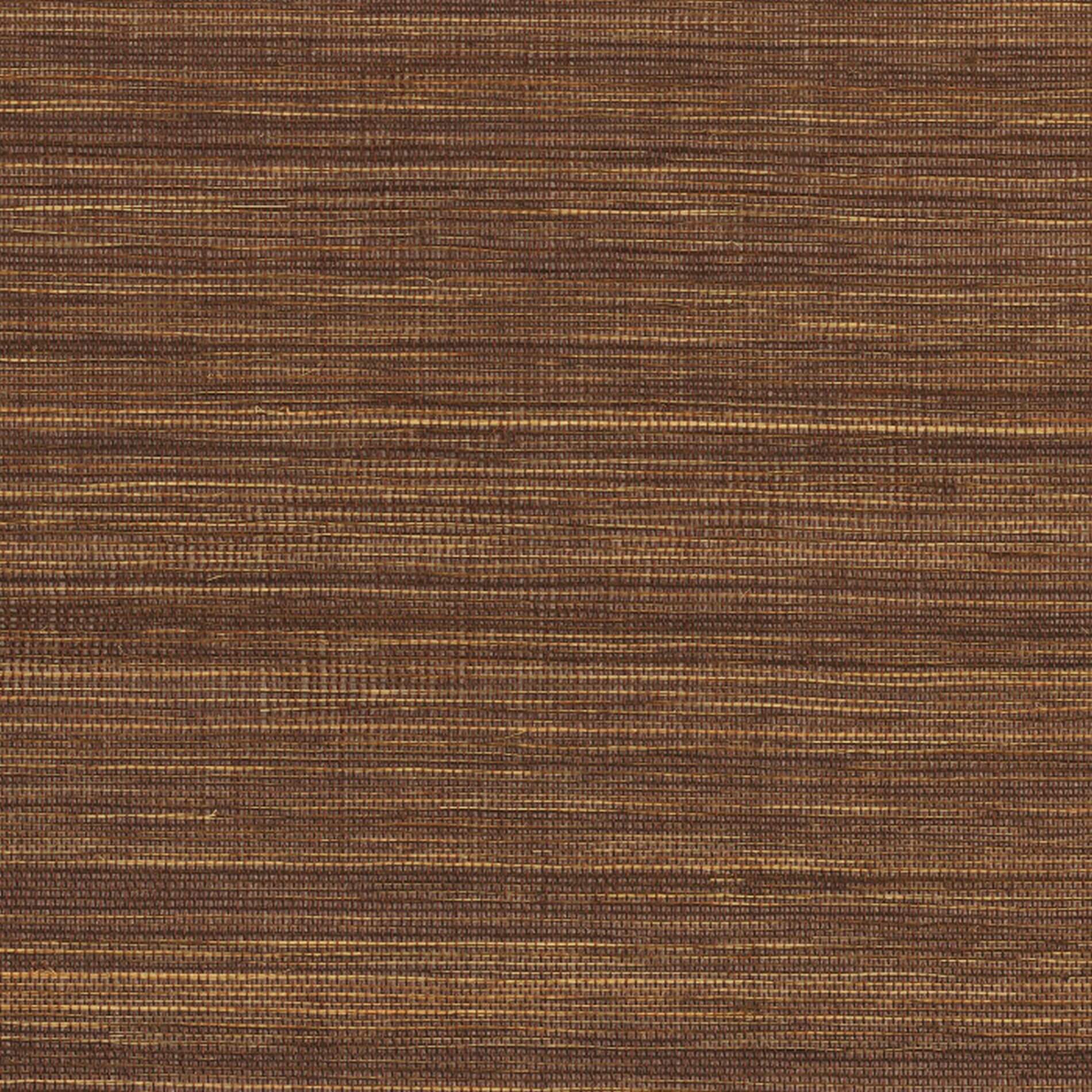 Structural plant fiber wallpaper PICTA - Tobacco brown with dark beige