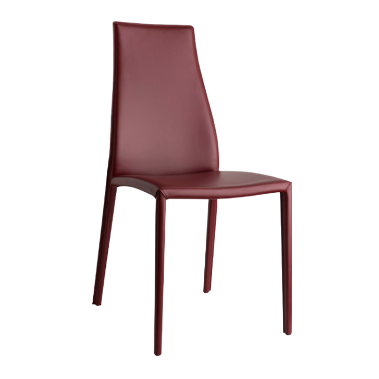 AIDA Chair Burgundy Natural Leather