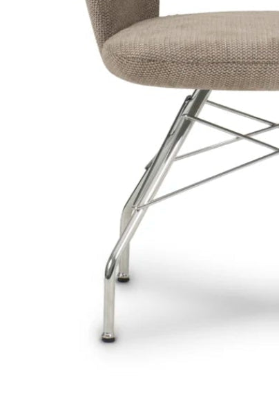 Sessel mit Armlehnen ALIO II gepolstert mit Metallbasis