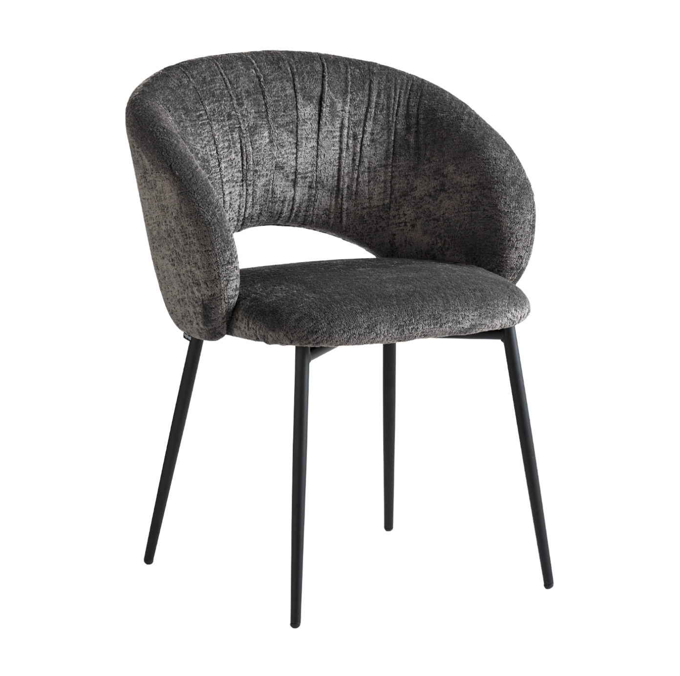 Krzesło ANIME tapicerowane z czarną metalową podstawą