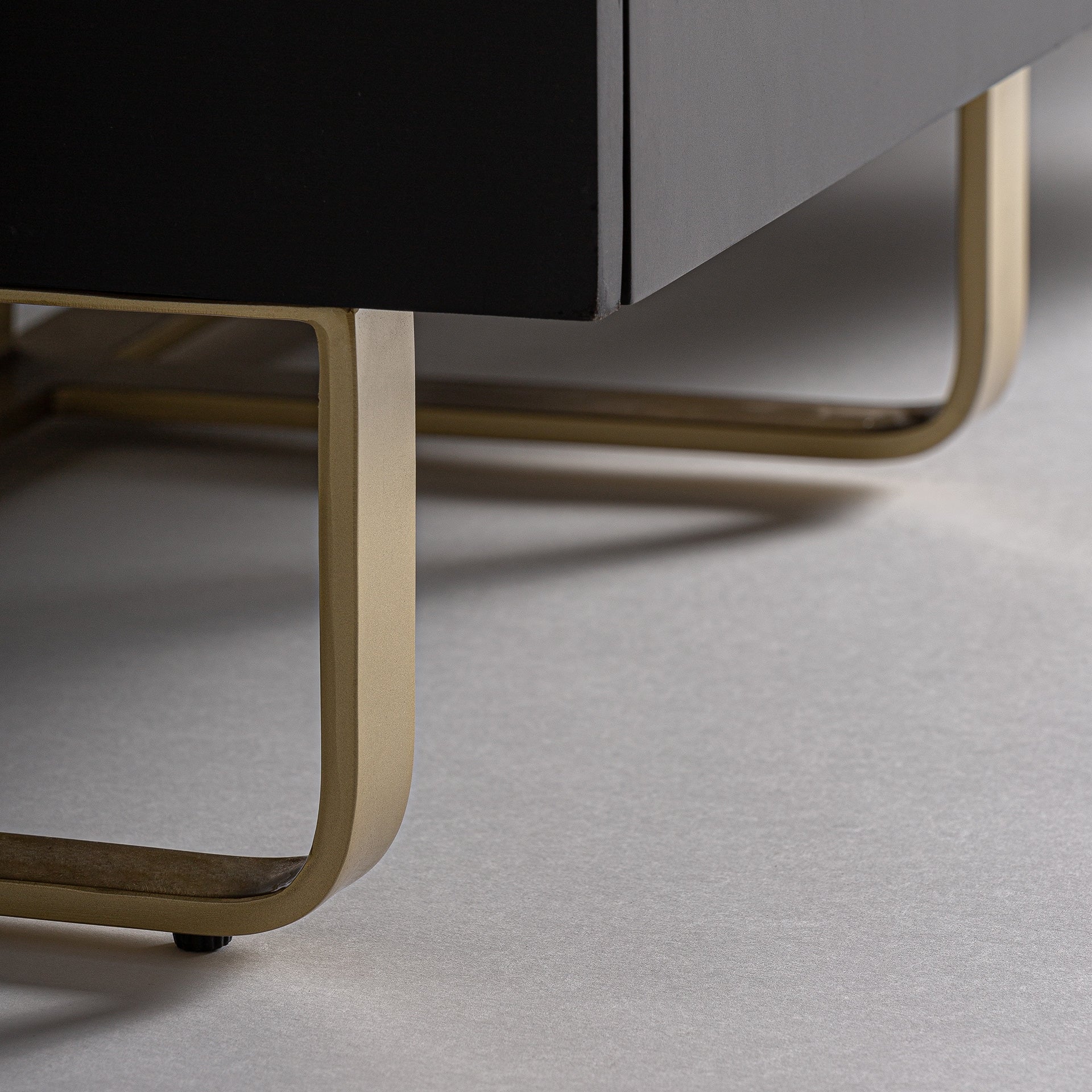 GATSBY Chest of Drawers in Black with White and Gold Finish