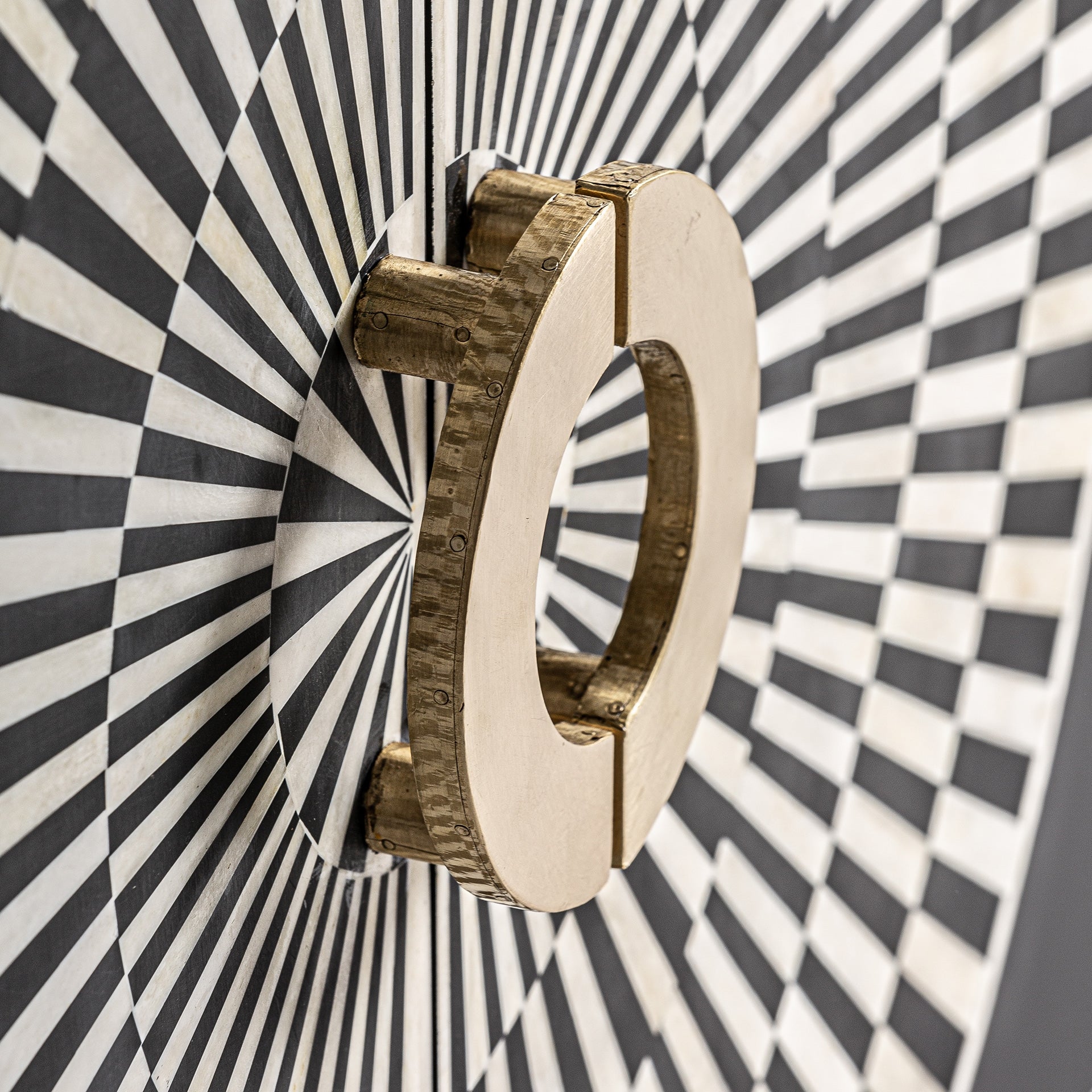 GATSBY Chest of Drawers in Black with White and Gold Finish