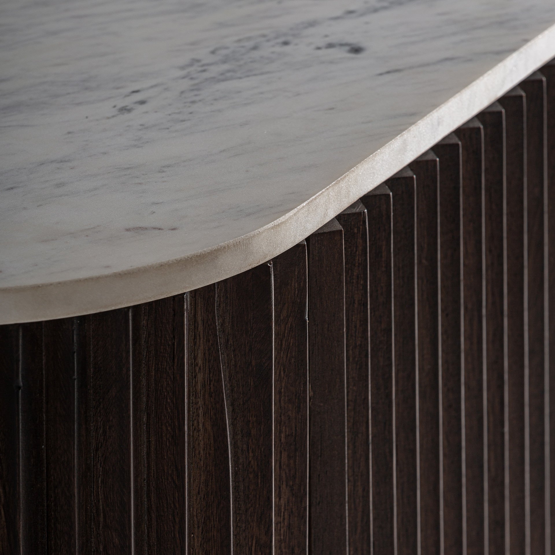 KALEH Mango Wood Chest of Drawers with Marble Top