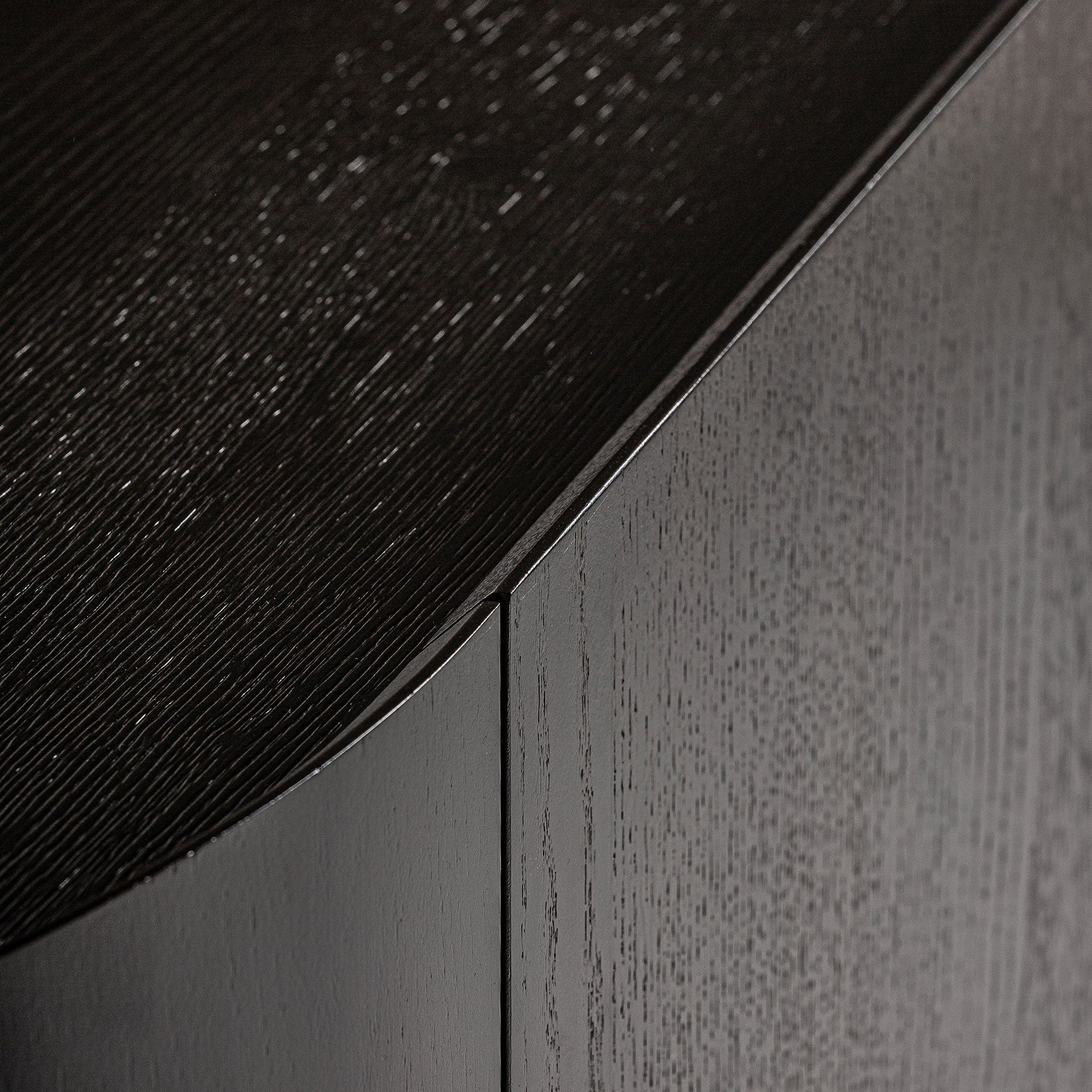 NEUVIC Chest of Drawers in Dark Oak Veneer with Gold Base