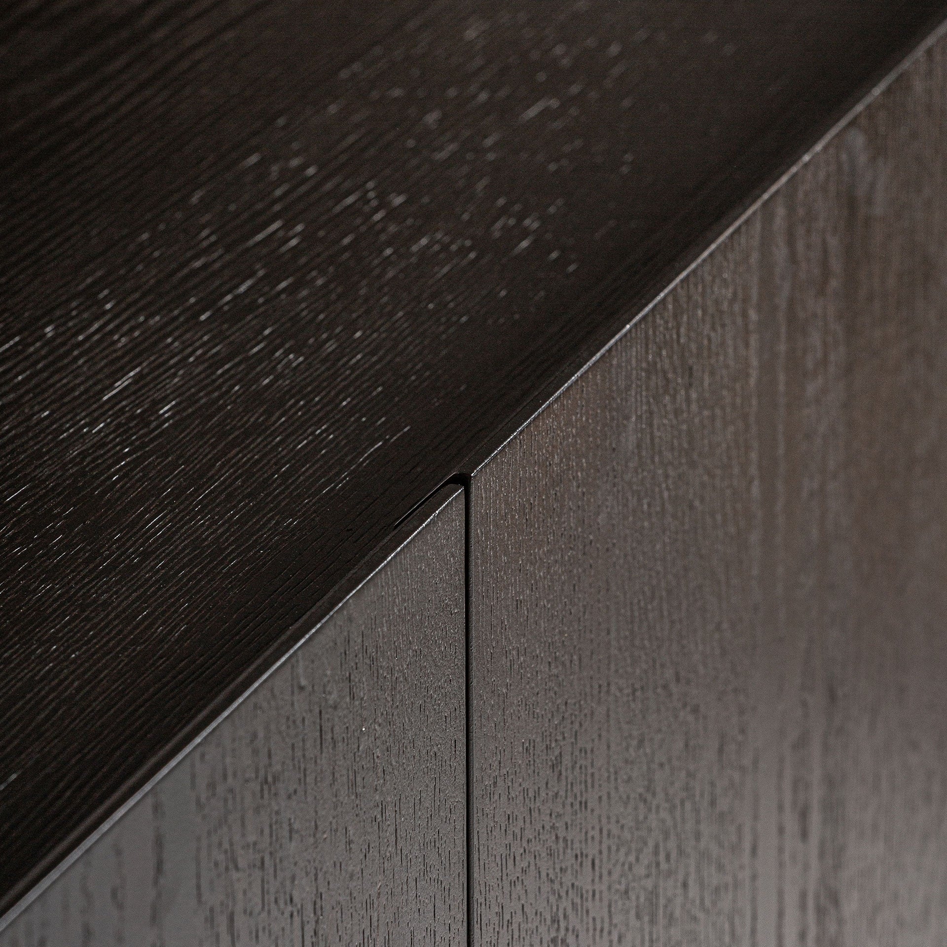 NEUVIC Chest of Drawers in Dark Oak Veneer with Gold Base