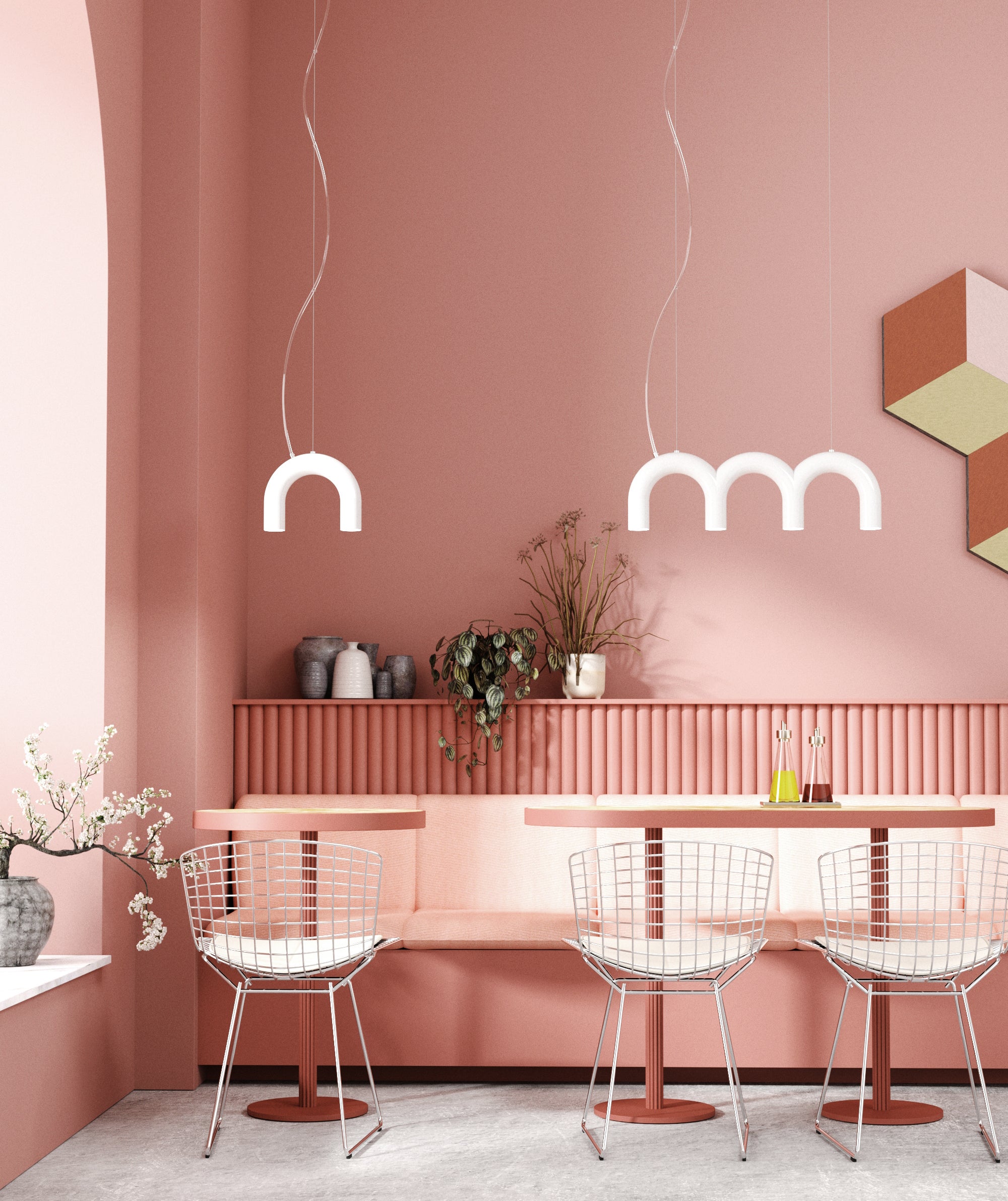 Lampa wisząca ARCH TRIPLETTE biały