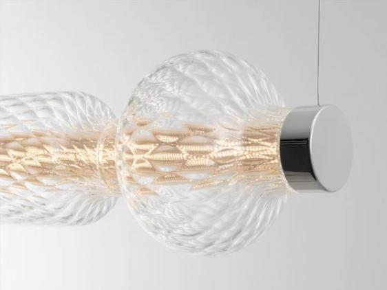 Pendelleuchte ALAMBICCO HORIZONTAL aus geblasenem Glas