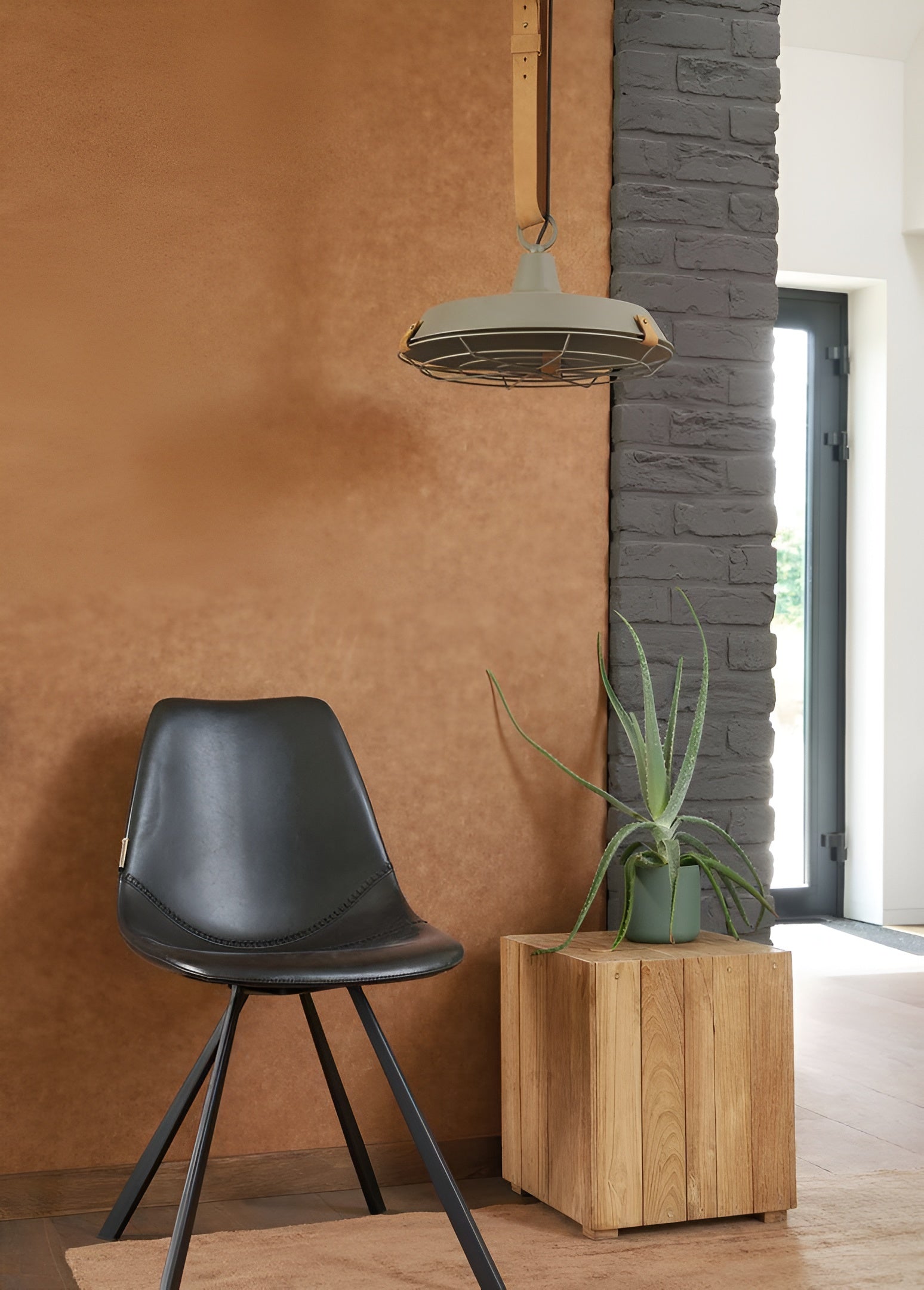 Tapeta winylowa imitująca skórę CLUB koniakowy