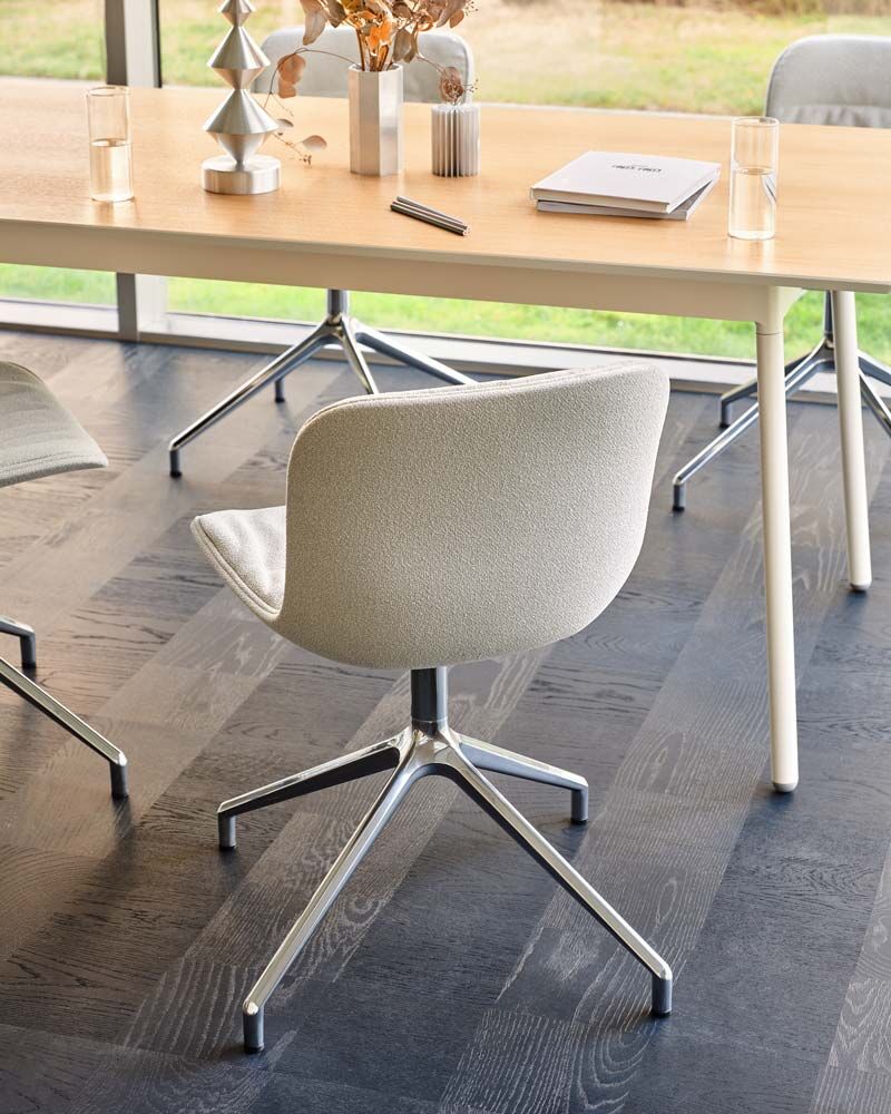 Krzesło obrotowe BALTIC 2 SOFT DUO aluminium polerowane – .mdd