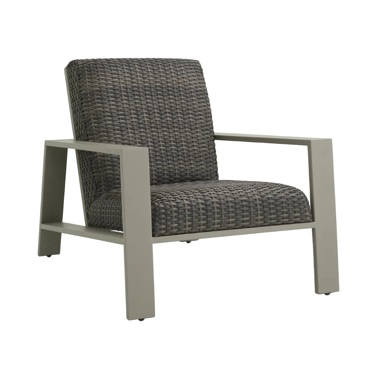 BELLE VUE Gray Rattan Outdoor Armchair