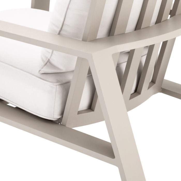 Fotel zewnętrzny BELLE VUE złamana biel