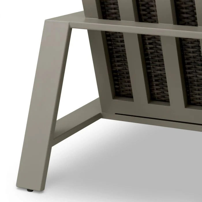 Sofa für den Außenbereich BELLE VUE graues Rattan