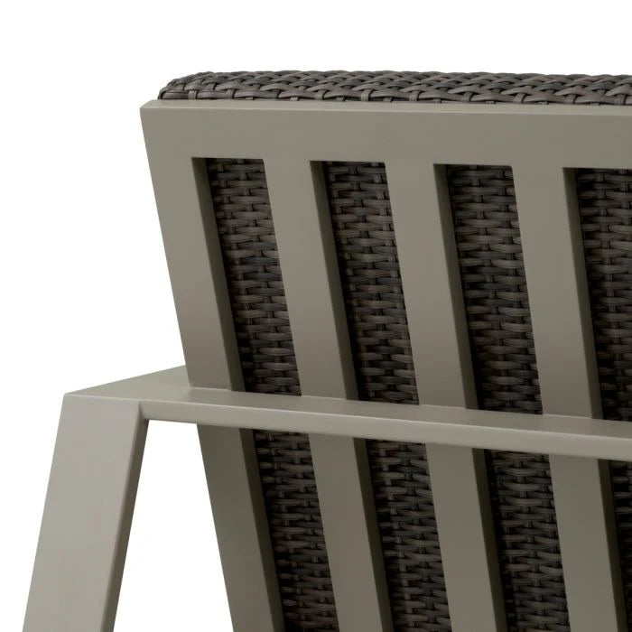 Sofa für den Außenbereich BELLE VUE graues Rattan