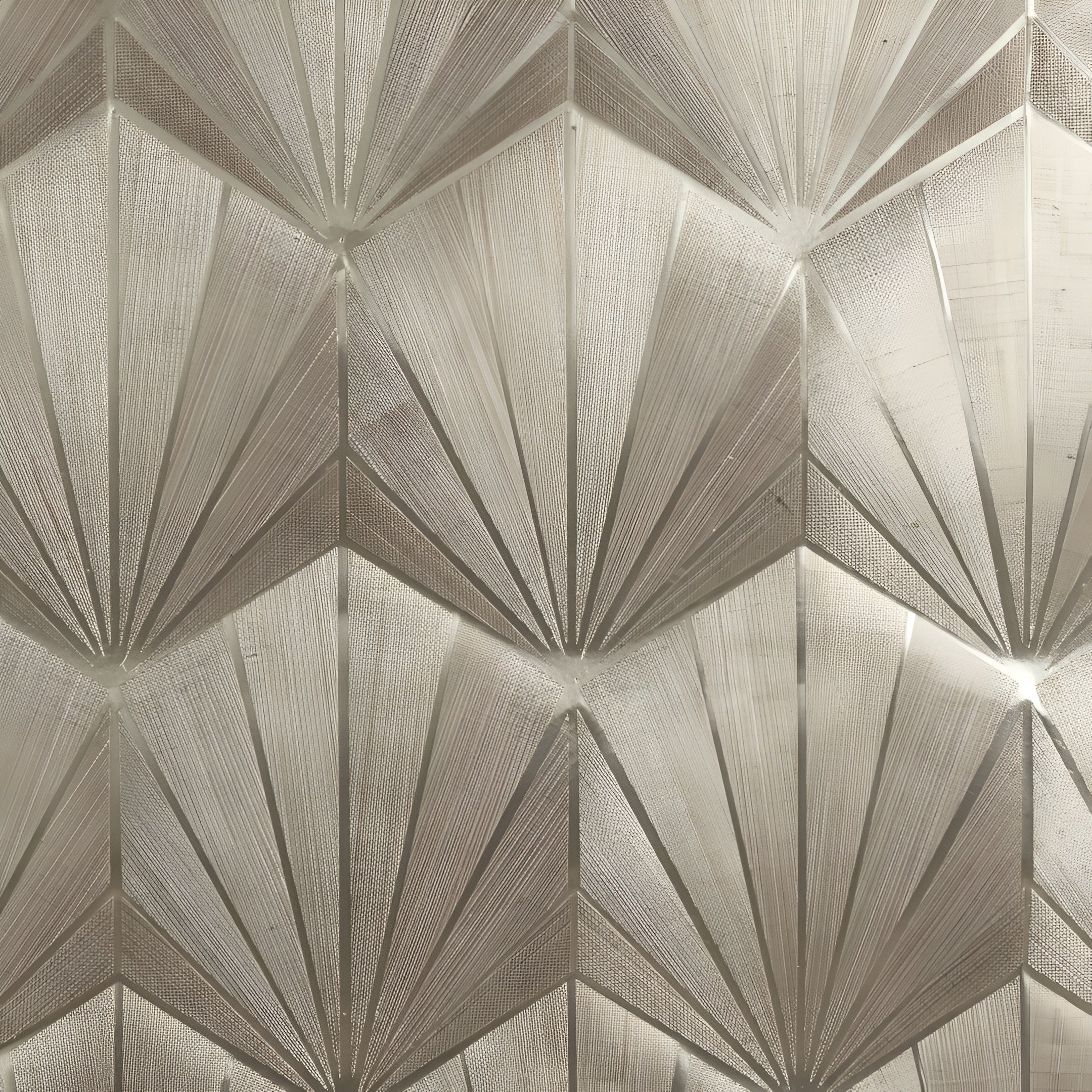 Metallische Struktur-Tapete im Art Deco-Stil MAJESTÉ - NOIR DE LUNE PLATINE dunkelplatinfarben