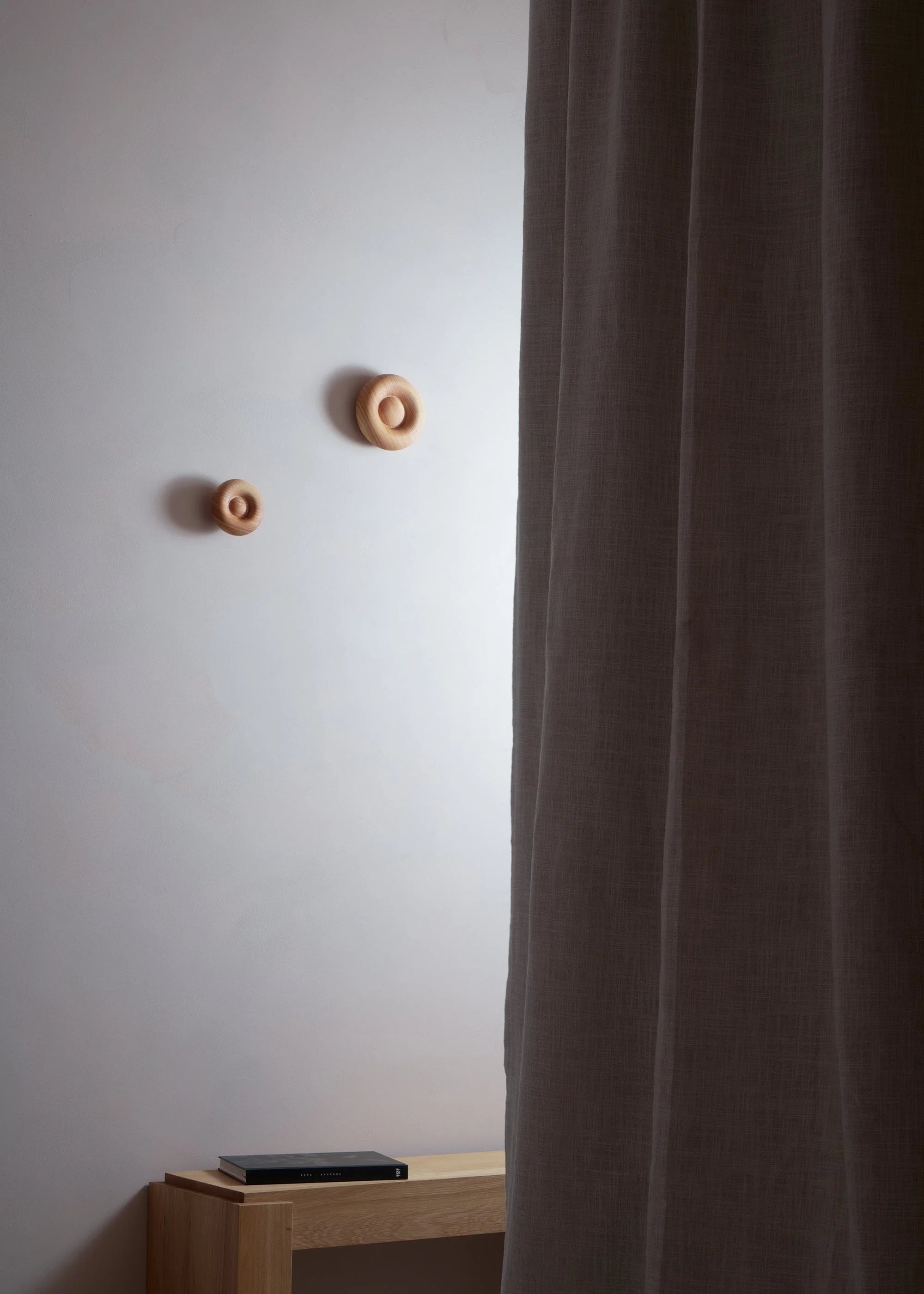 BLOP wall hook walnut wood