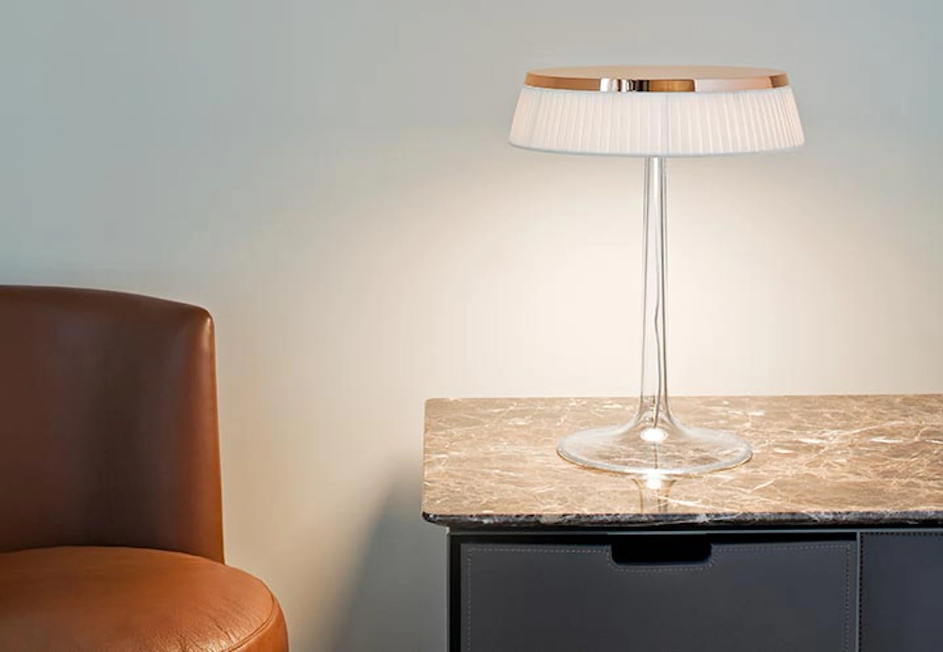 Tischlampe BON JOUR Chrom