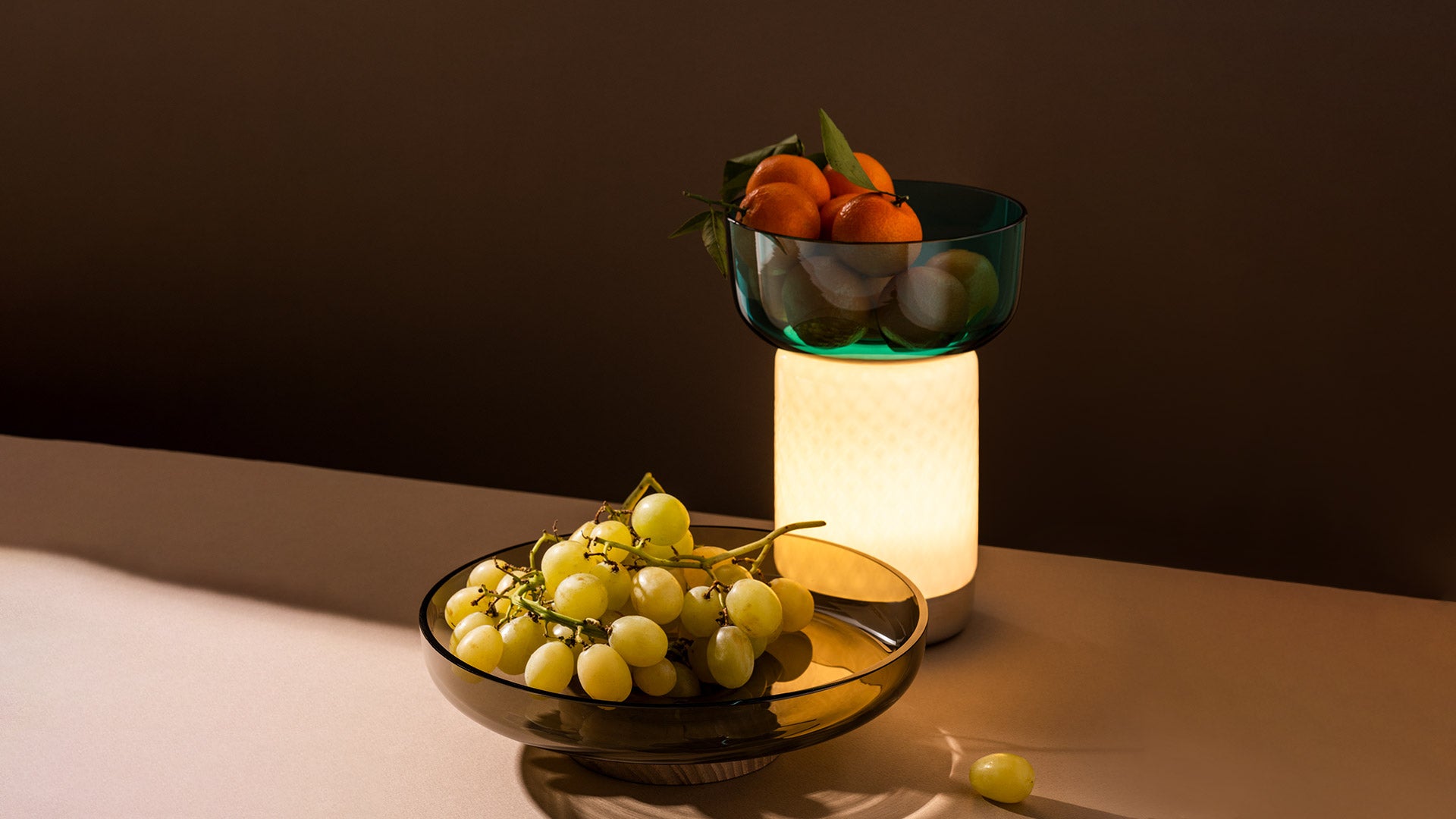 Lampa przenośna BONTA BOWL biały z szarym