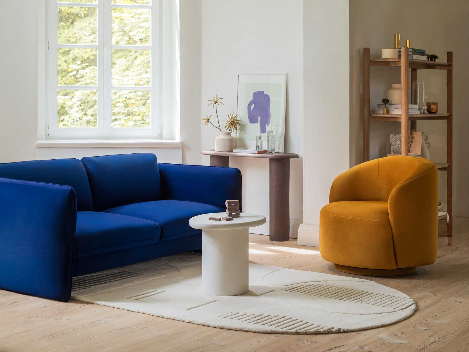 Sofa aksamitna 2-osobowa GEORGIA czarny