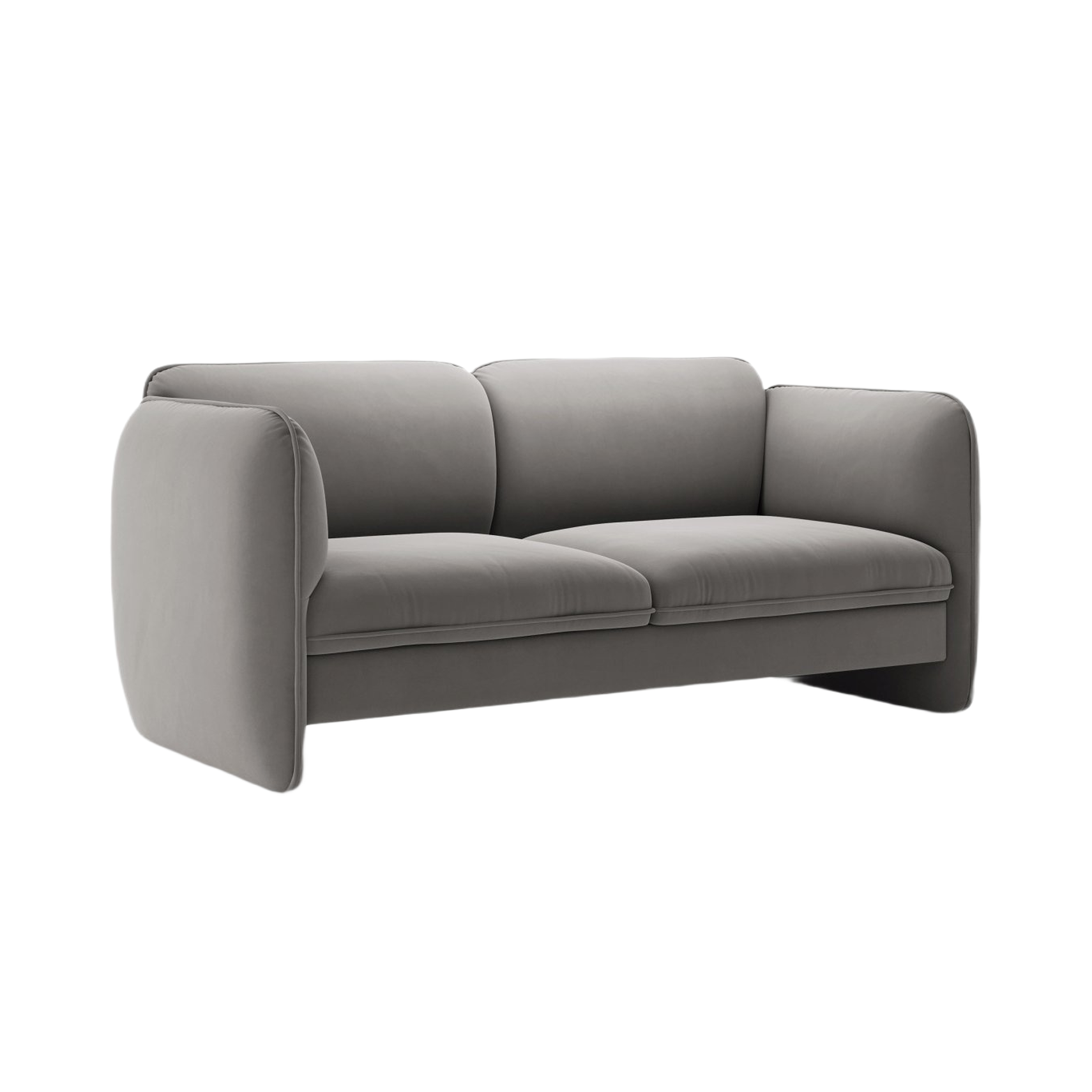 Sofa aksamitna 2-osobowa GEORGIA ciemnoszary