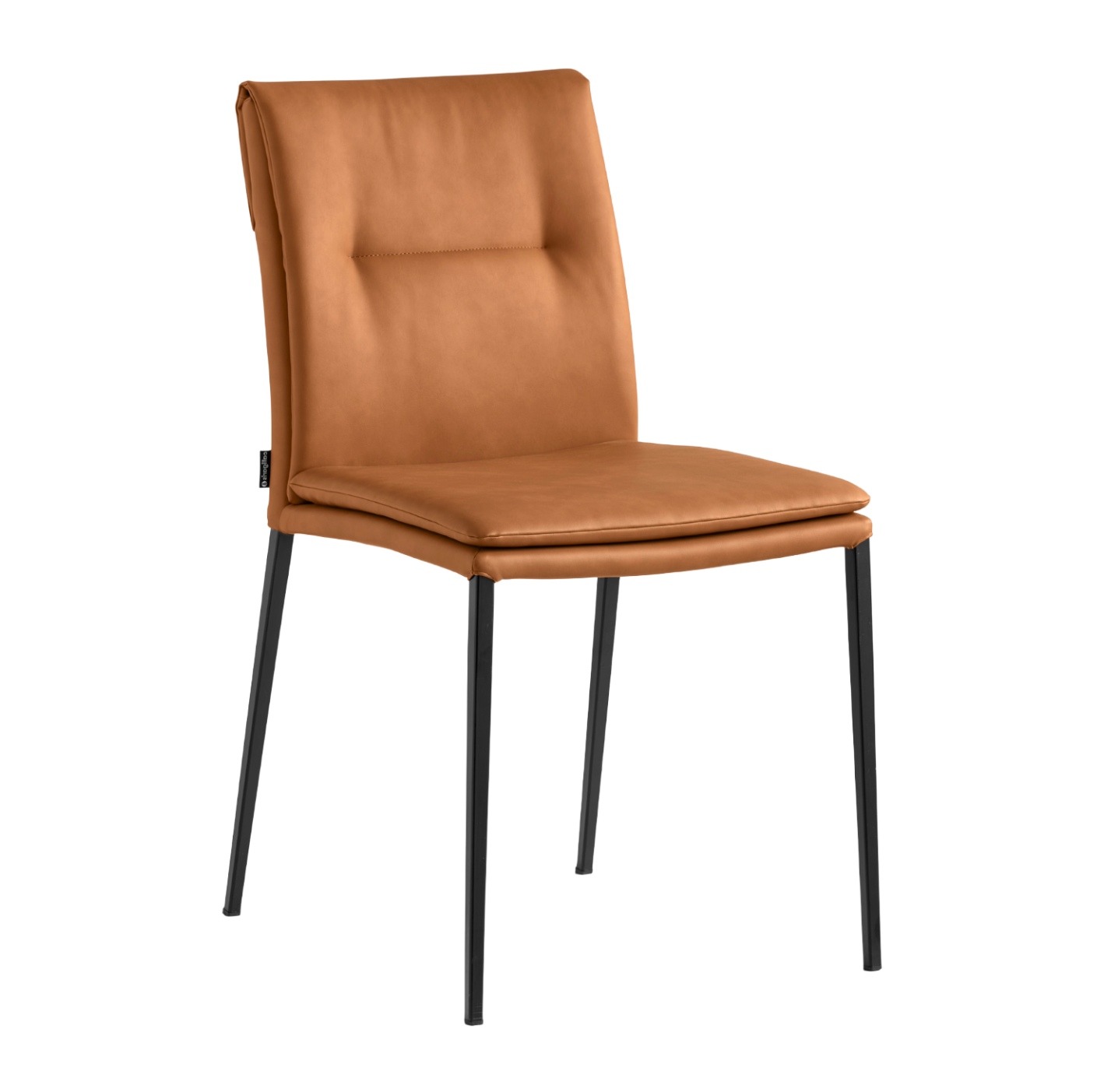 Sessel CARMEN LARGE gepolstert mit schwarzem Gestell