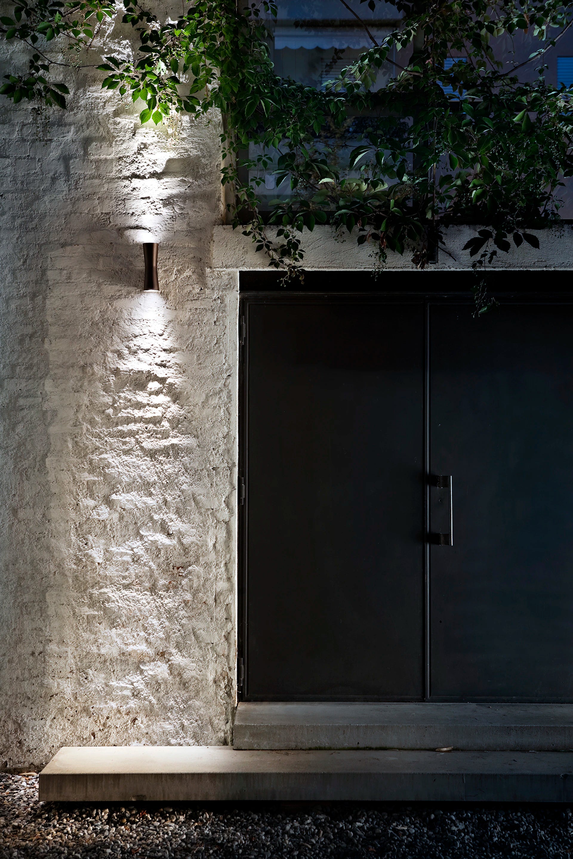 Wandleuchte außen CLESSIDRA braun