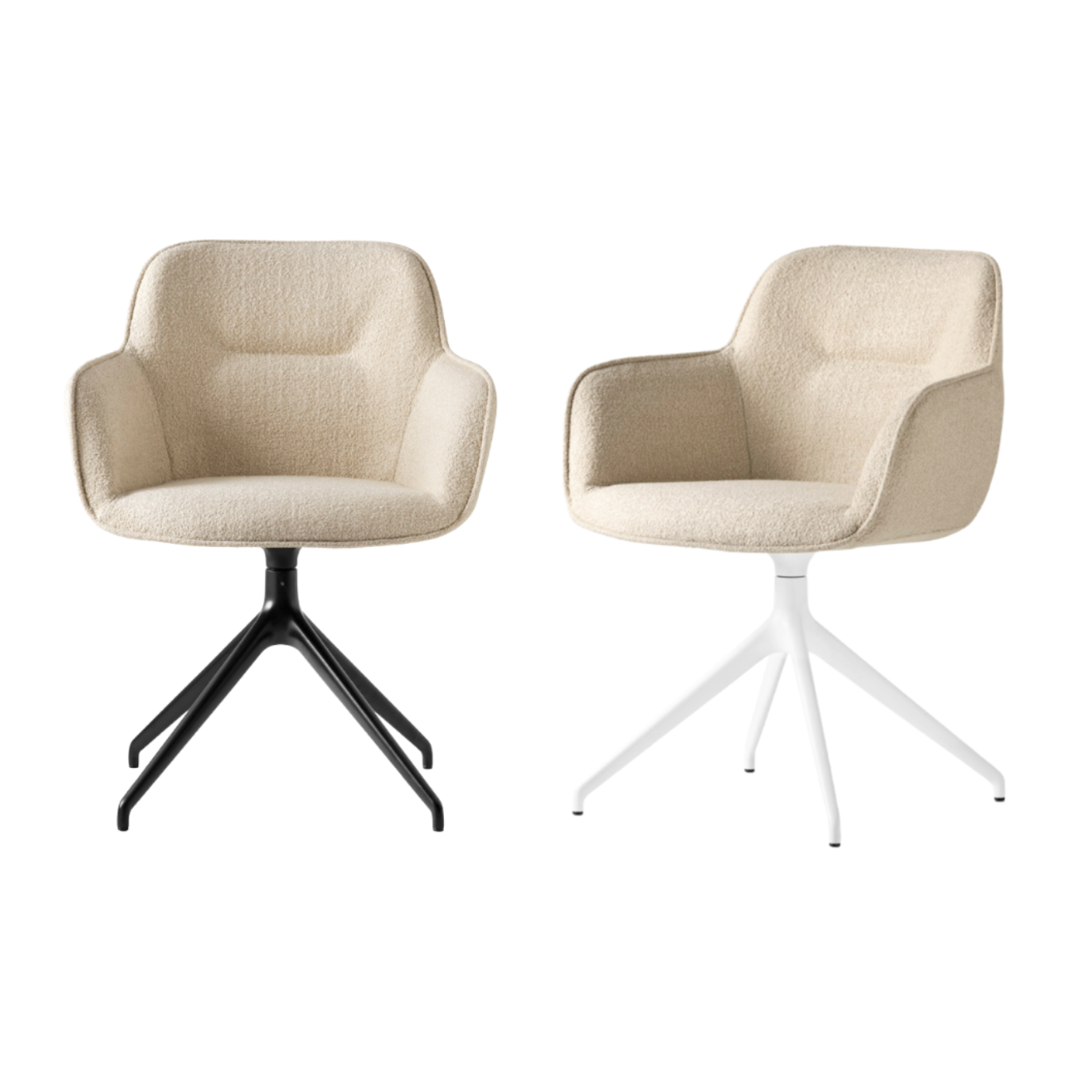 Krzesło obrotowe COCOON tapicerowane z czarną podstawą