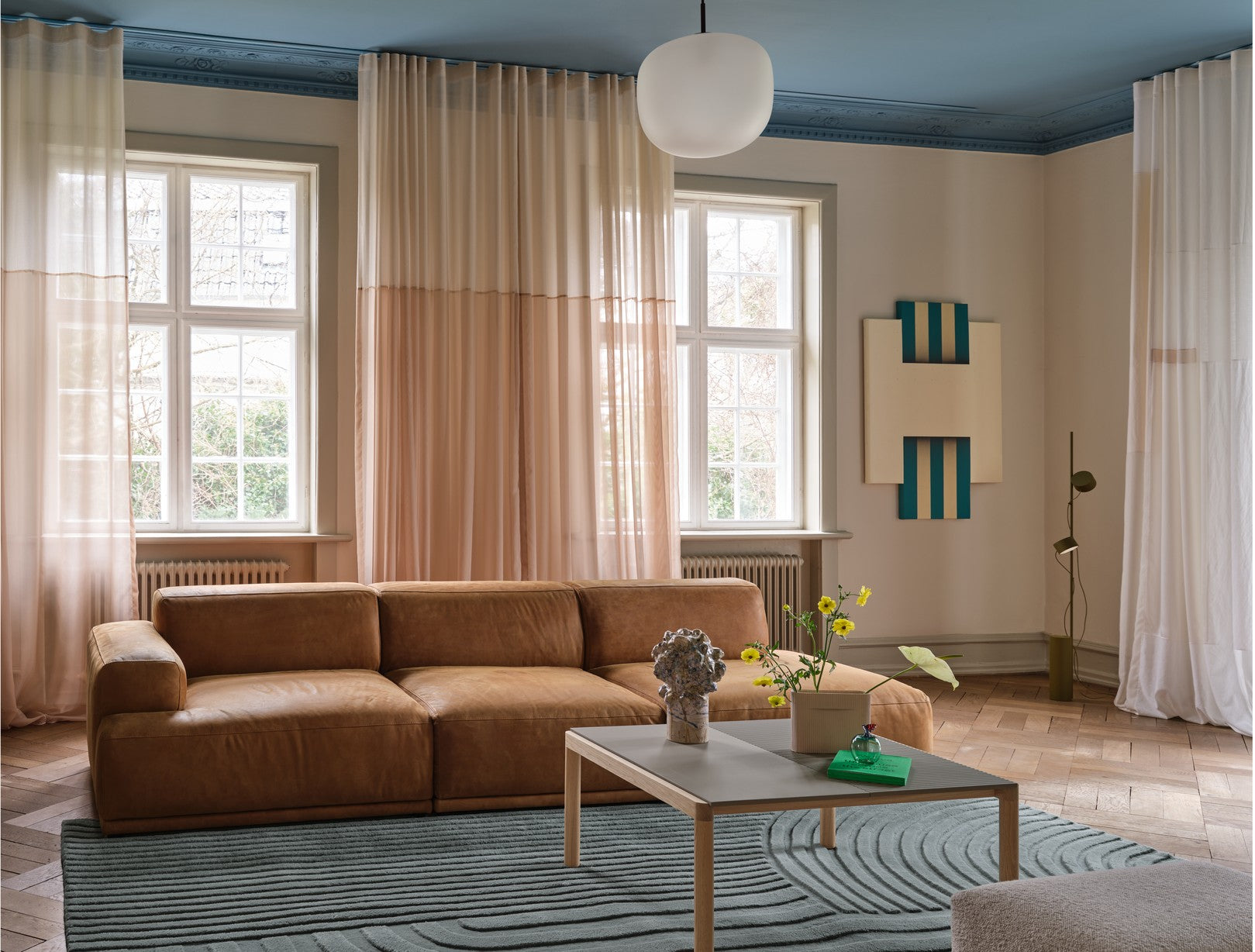 POST floor lamp brown-green