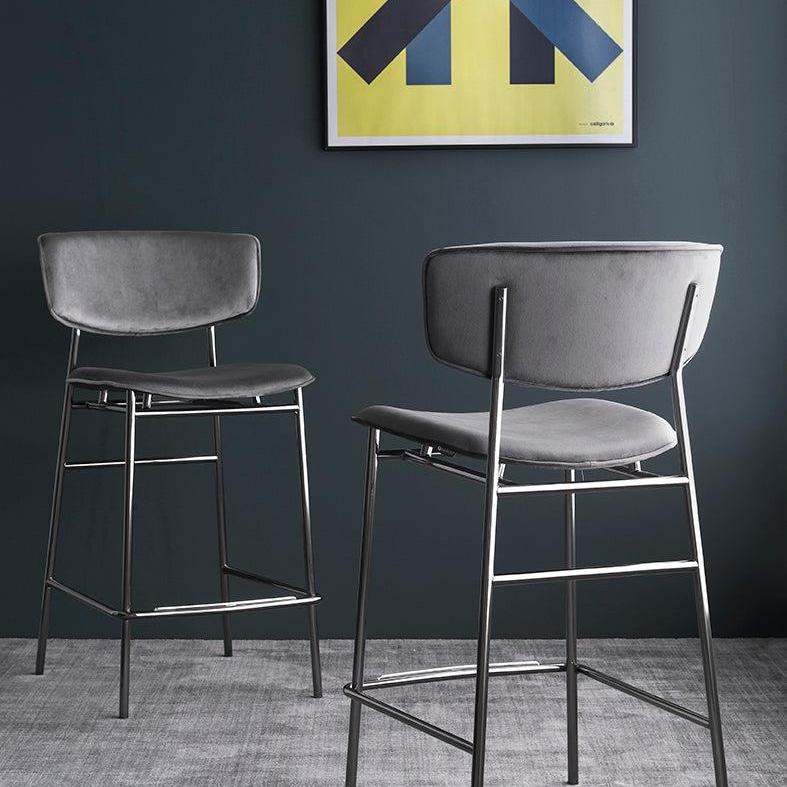 FIFTIES upholstered bar chair with a golden base