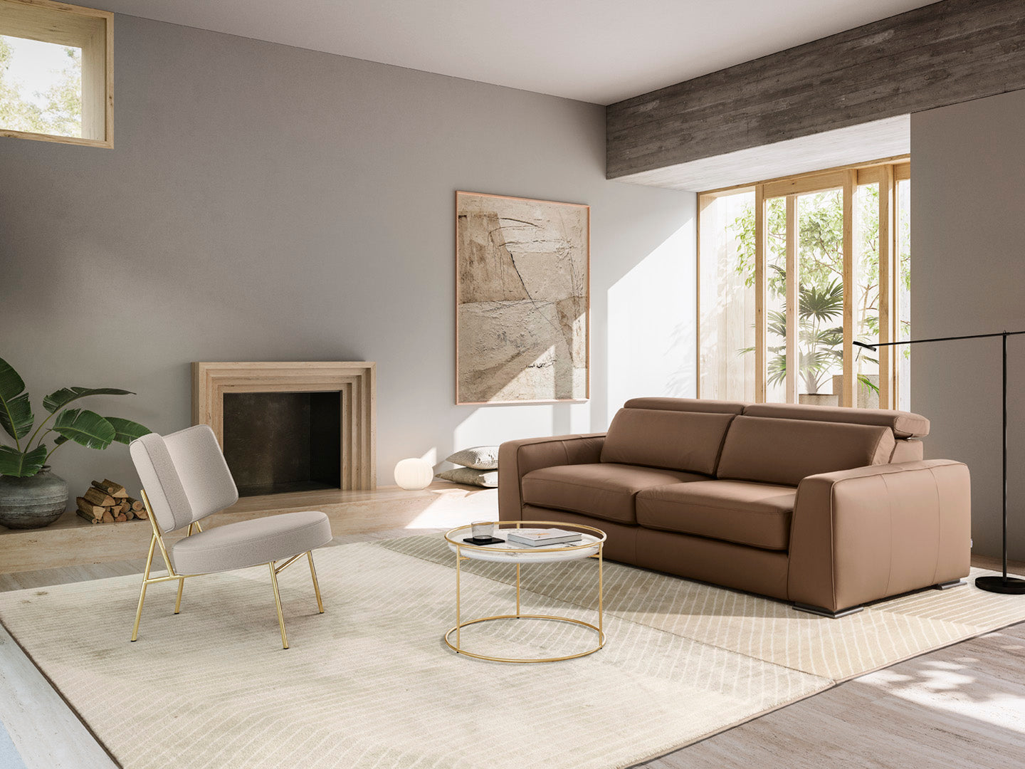 Fotel COCO tapicerowany z czarną podstawą