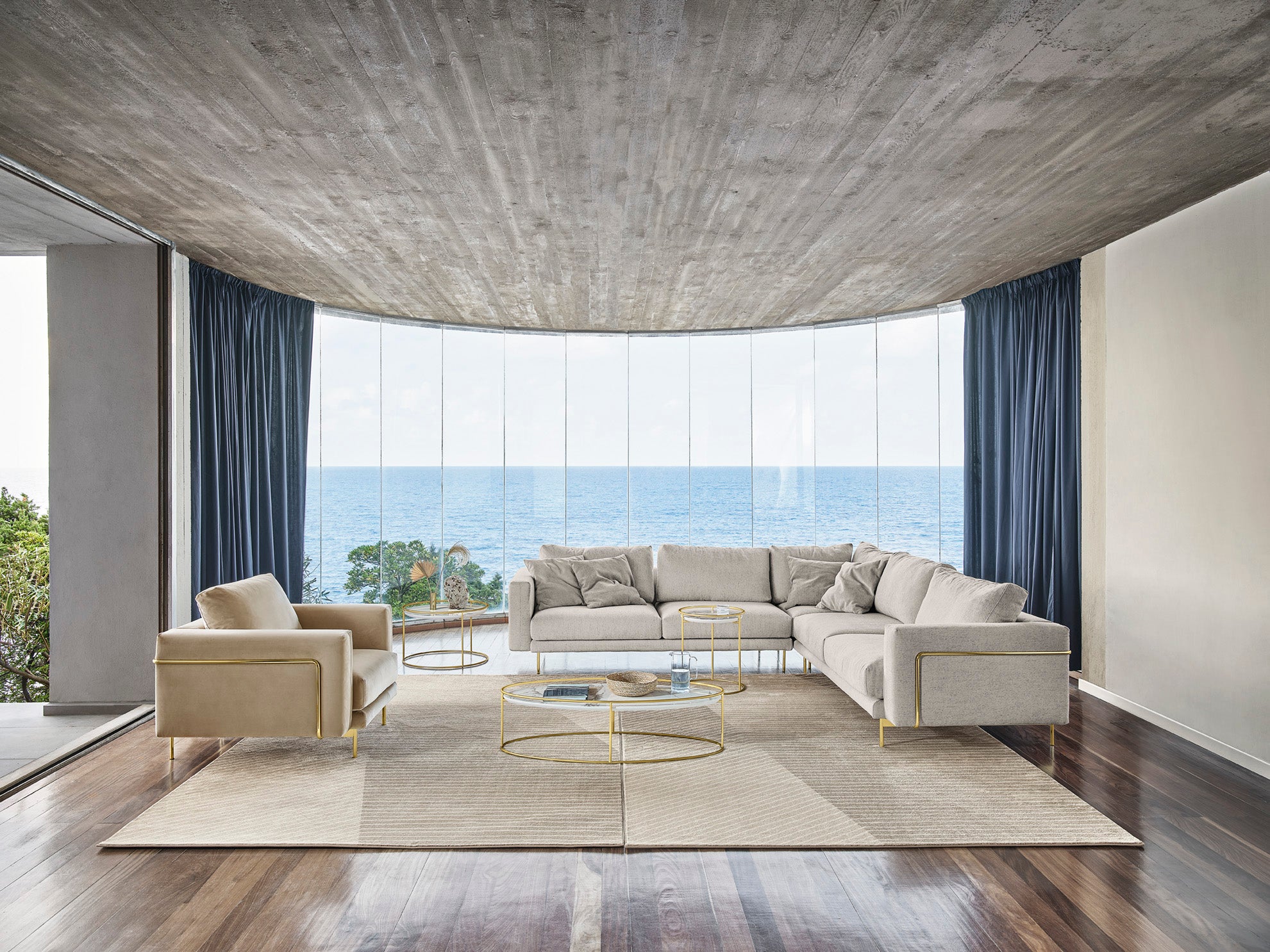 Sofa 3-sitzig ROD MAXI gepolstert