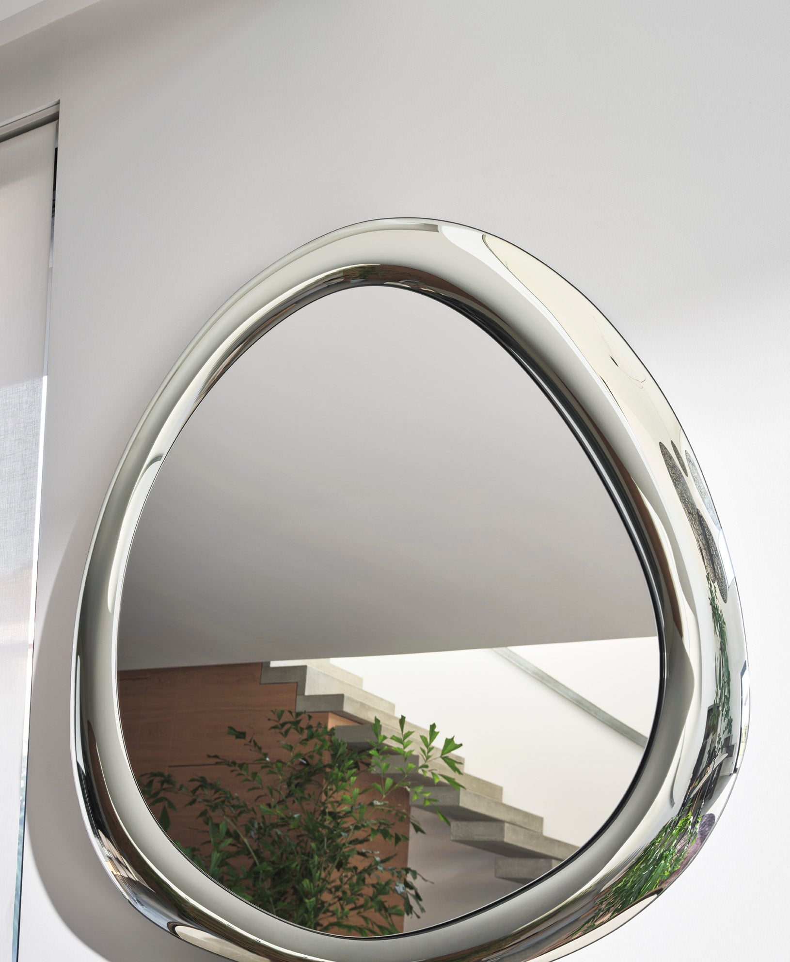 Round Mirror AURA Gray Glass