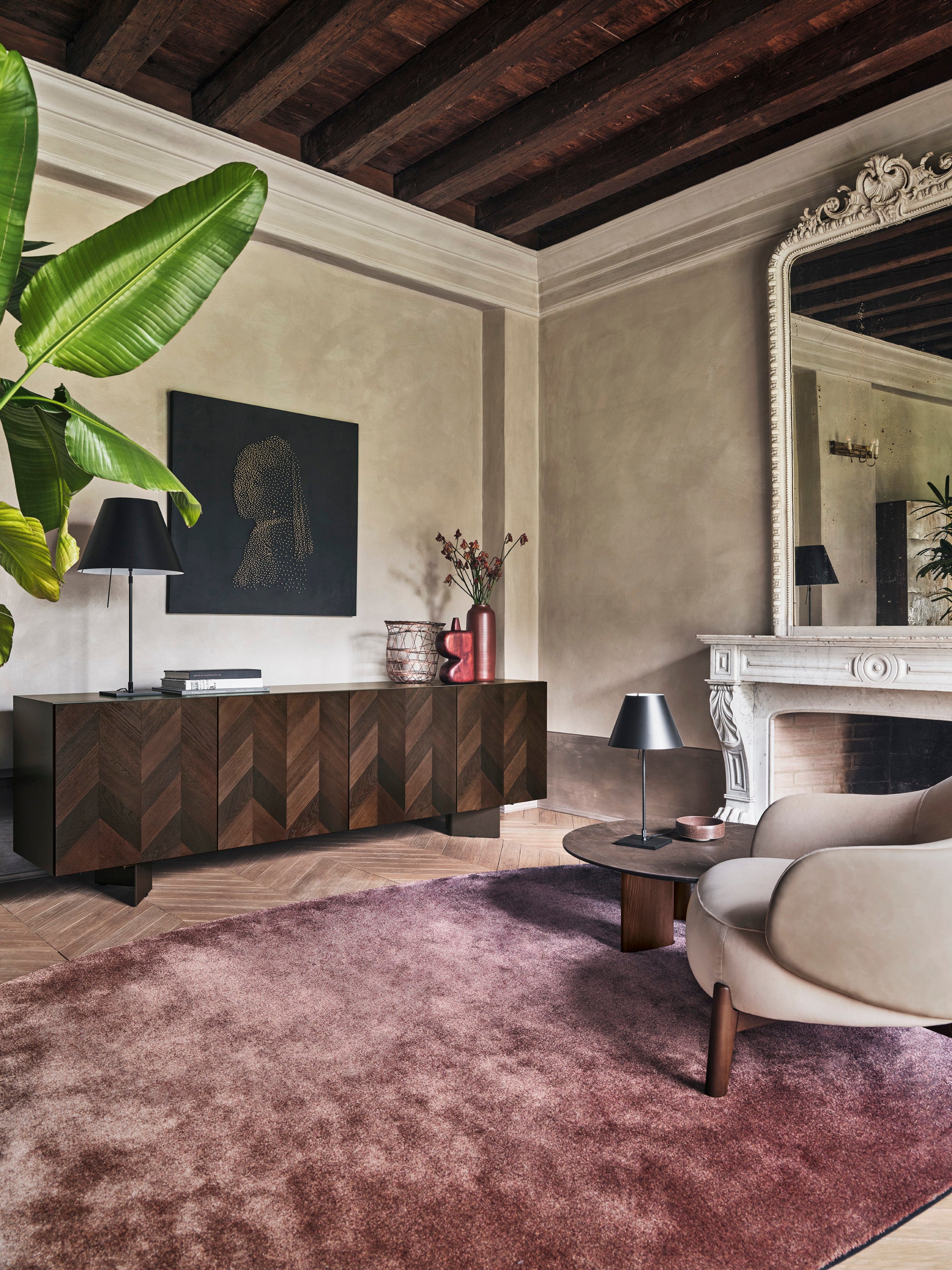 Kommode INTARSI dunkelbraunes Holz