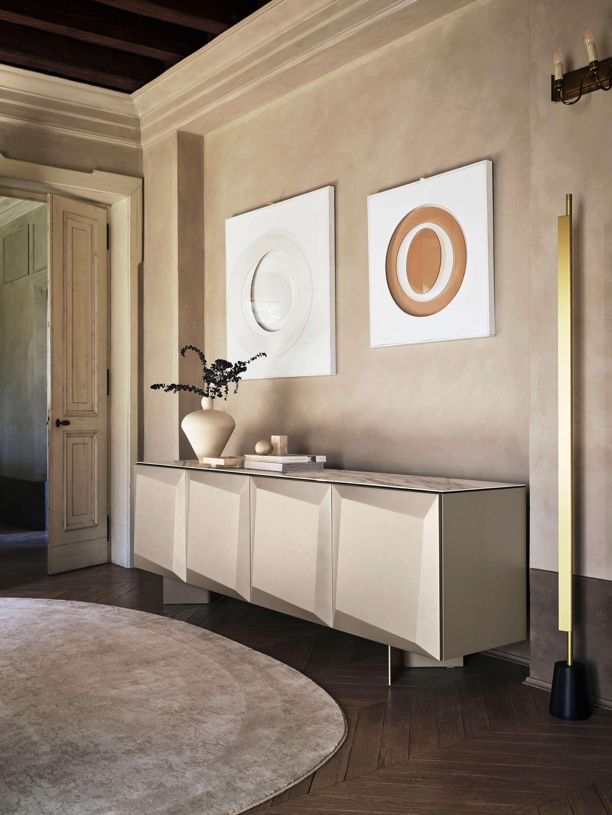 Kommode ALTEREGO gebürstet beige