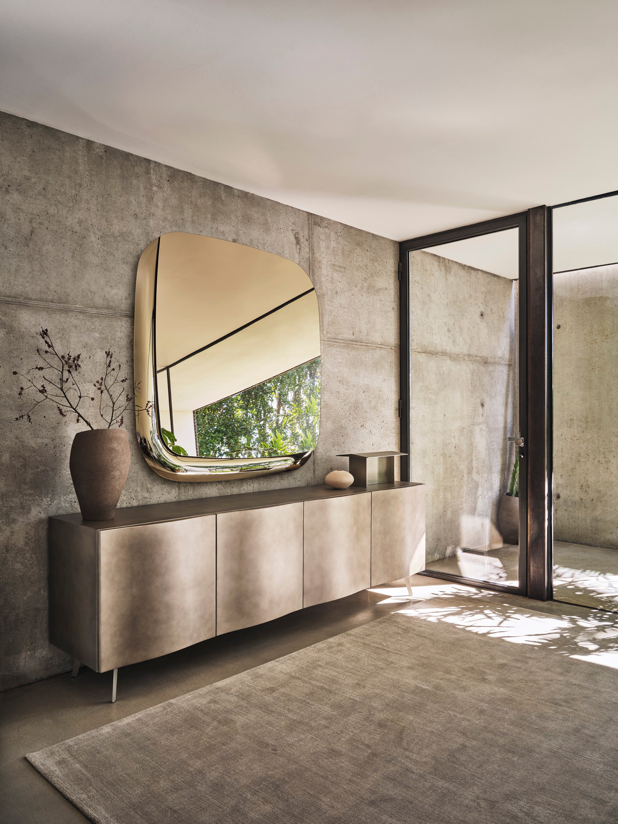 Lustro COLETTE braunes Glas