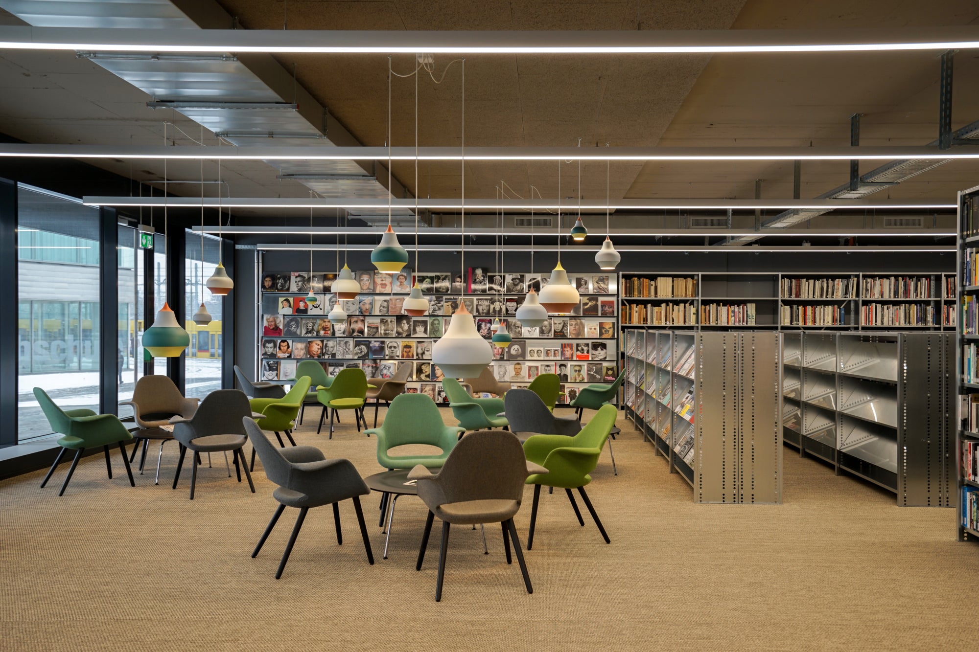 Lampa wisząca CIRQUE miedziano-biało-niebieski z żółtą końcówką