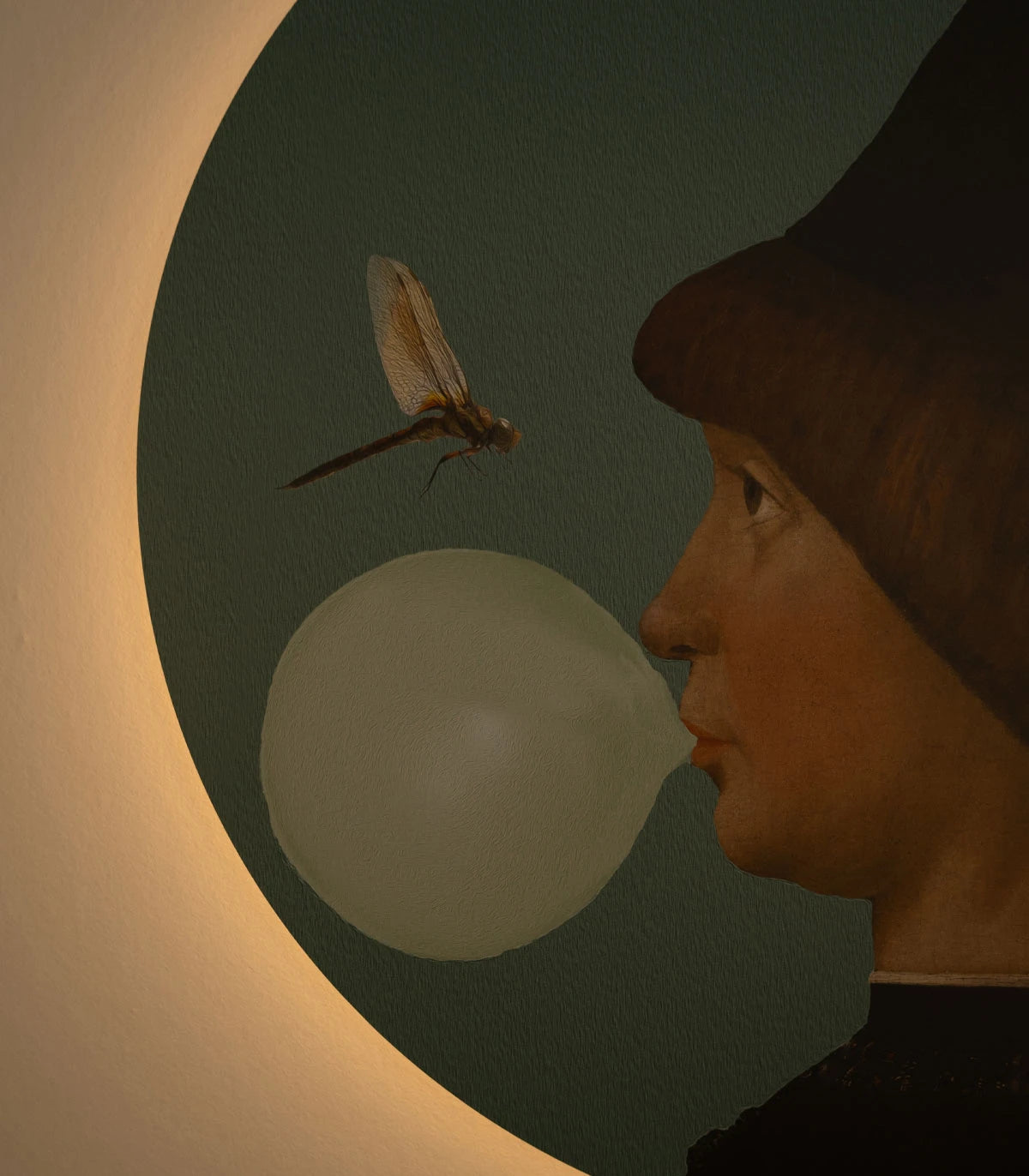 Lampa ścienna DOTS LIGHTING - BOY AND DRAGONFLY zielony