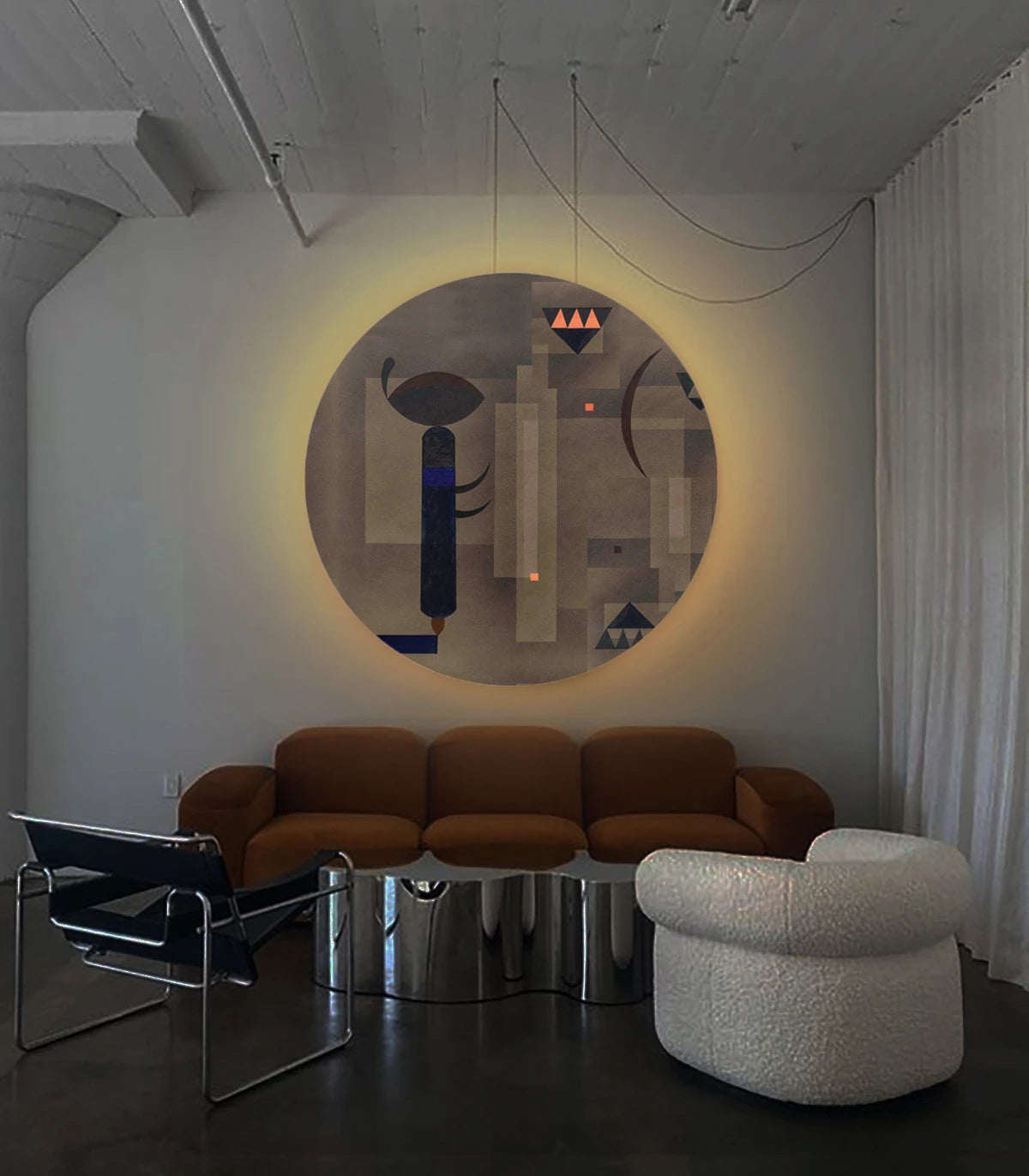 Wandleuchte DOTS LIGHTING - GLOOMY GEOMETRY braun