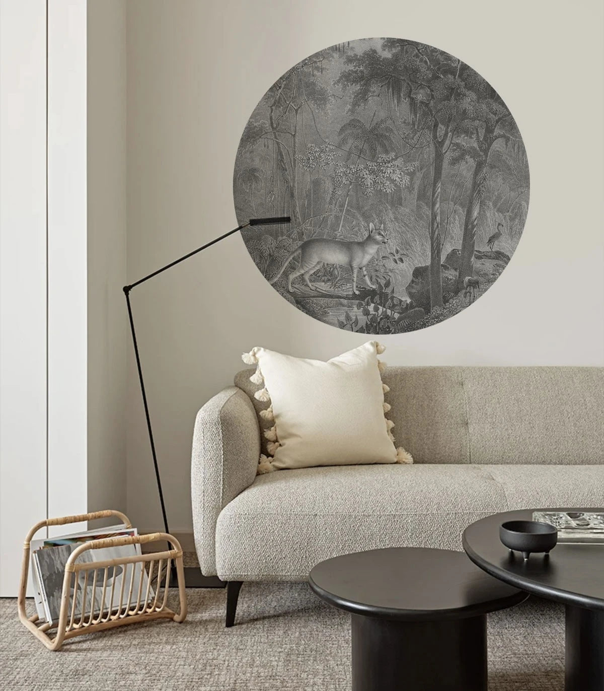 Lampa ścienna DOTS LIGHTING - JUNGLE CAT szary