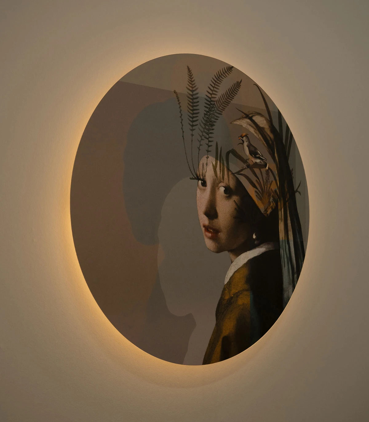 Lampa ścienna DOTS LIGHTING - NATURE GIRL WITH THE PEARL beżowy z zielonym