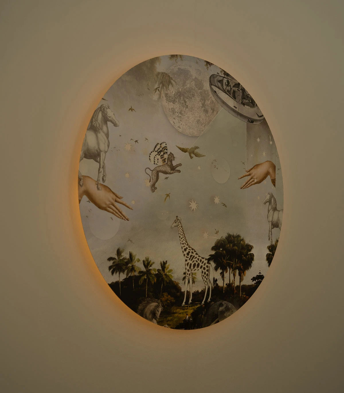 Lampa ścienna DOTS LIGHTING - STARDUST SAFARI ciemnozielony z niebieskim