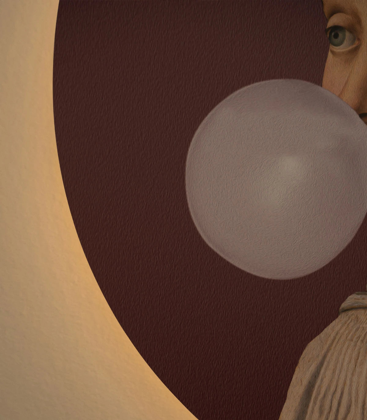Lampa ścienna DOTS LIGHTING - WOMAN WITH BUBBLE GUM ciemny fiolet