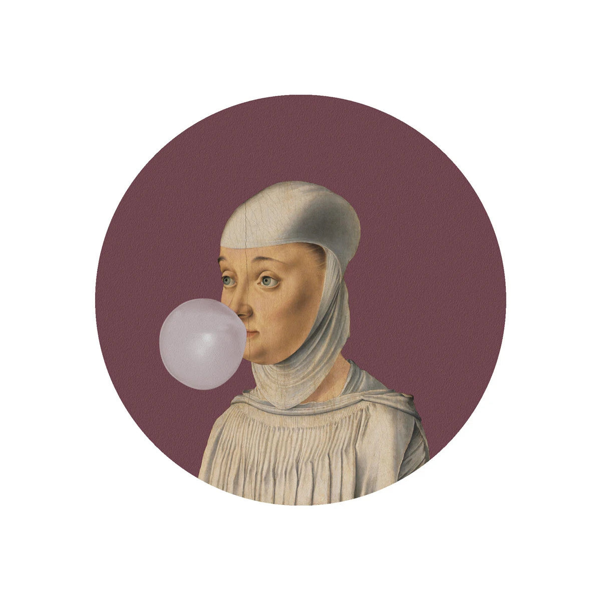 Lampa ścienna DOTS LIGHTING - WOMAN WITH BUBBLE GUM ciemny fiolet