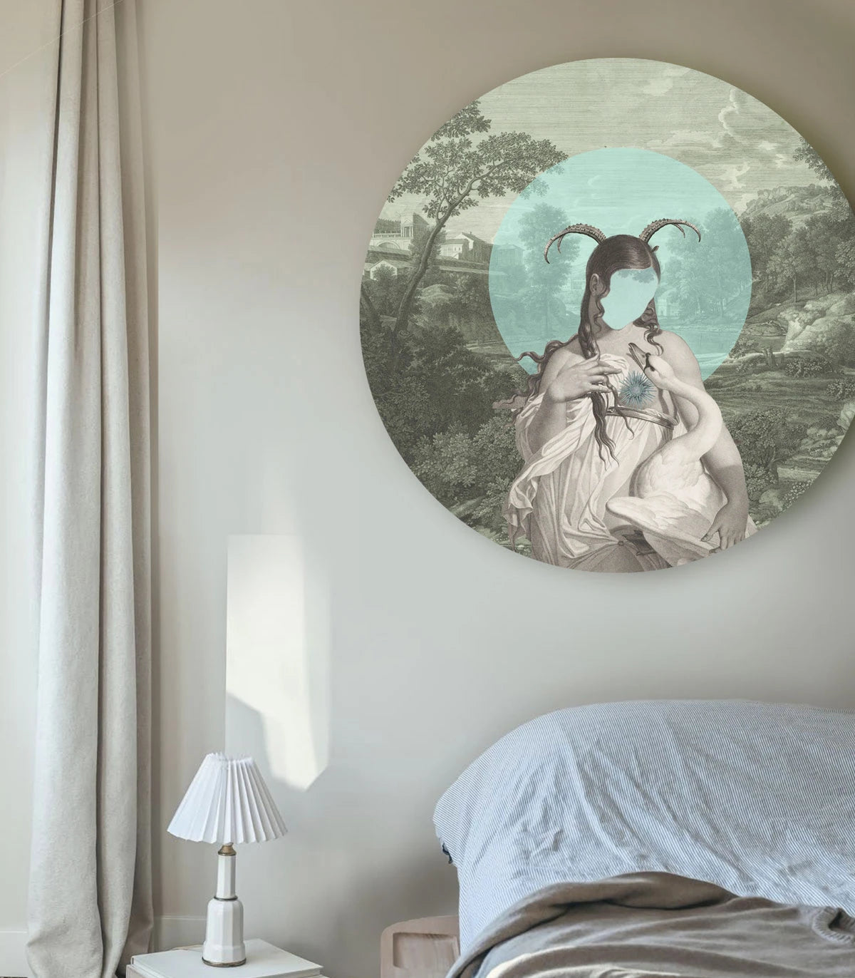 Circular Mural DOTS - ZODIAC MUSE turquoise