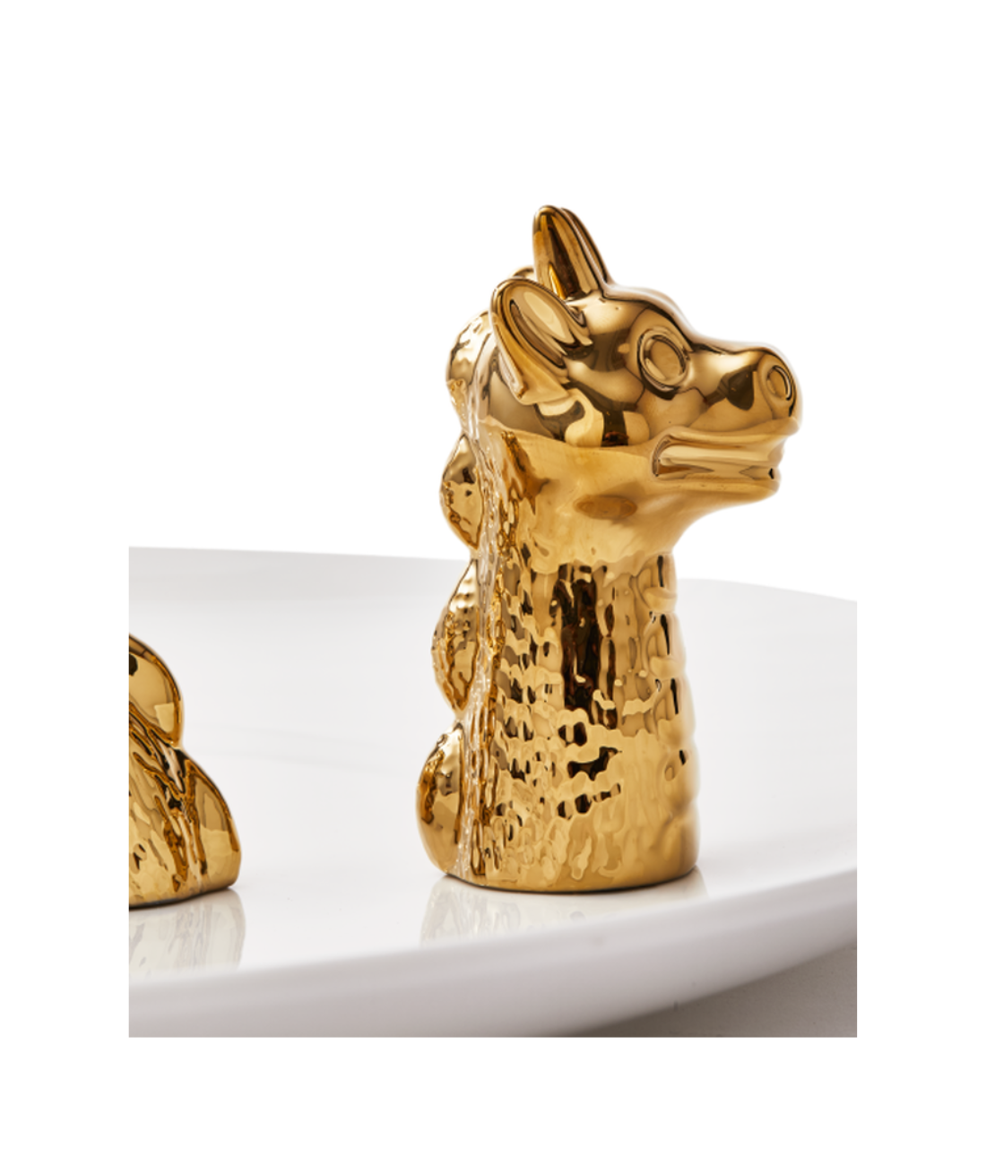 Talerz dekoracyjny DRAGON złoty