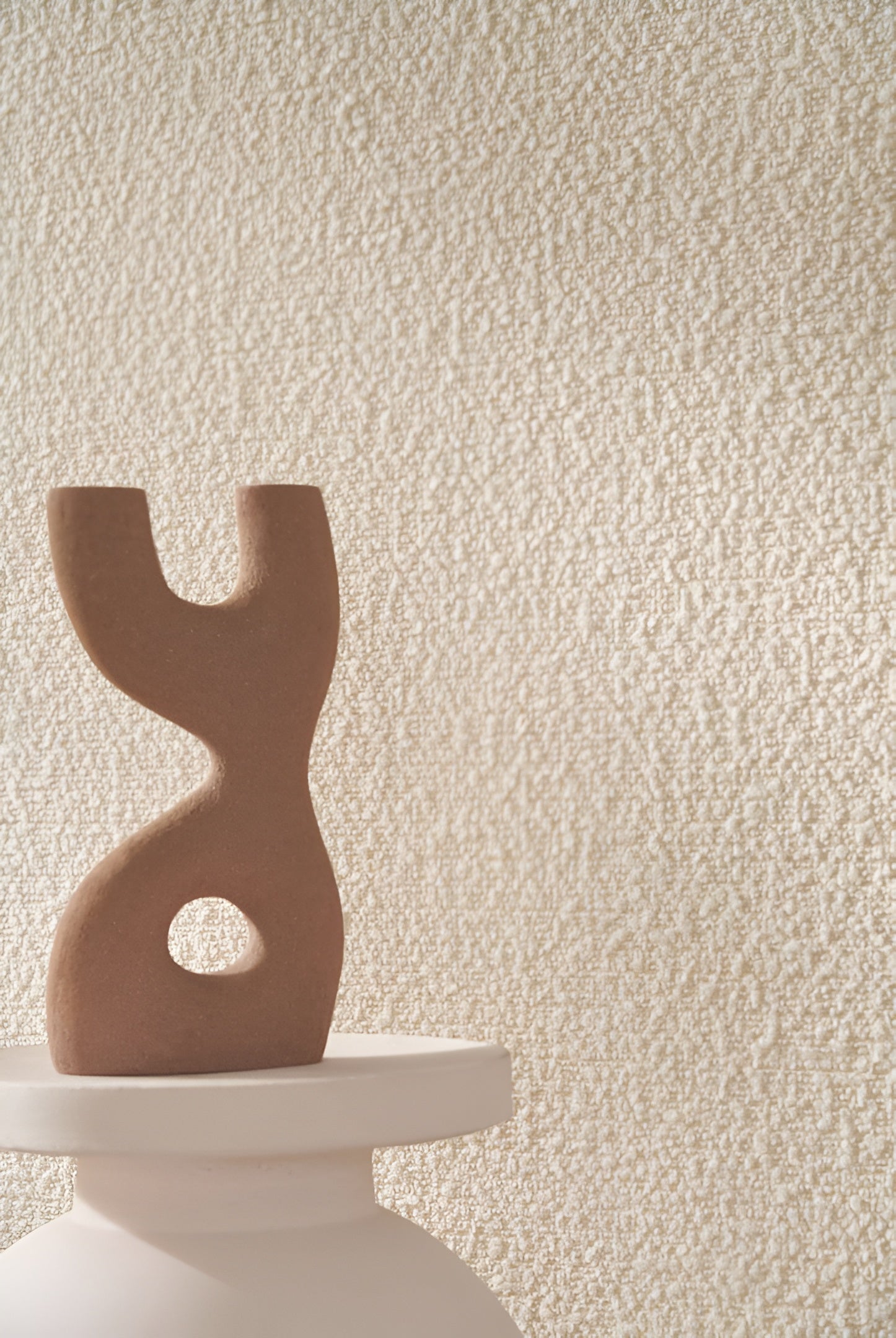 Tapeta tekstylna strukturalna boucle ETREINTE - IVOIRE kość słoniowa