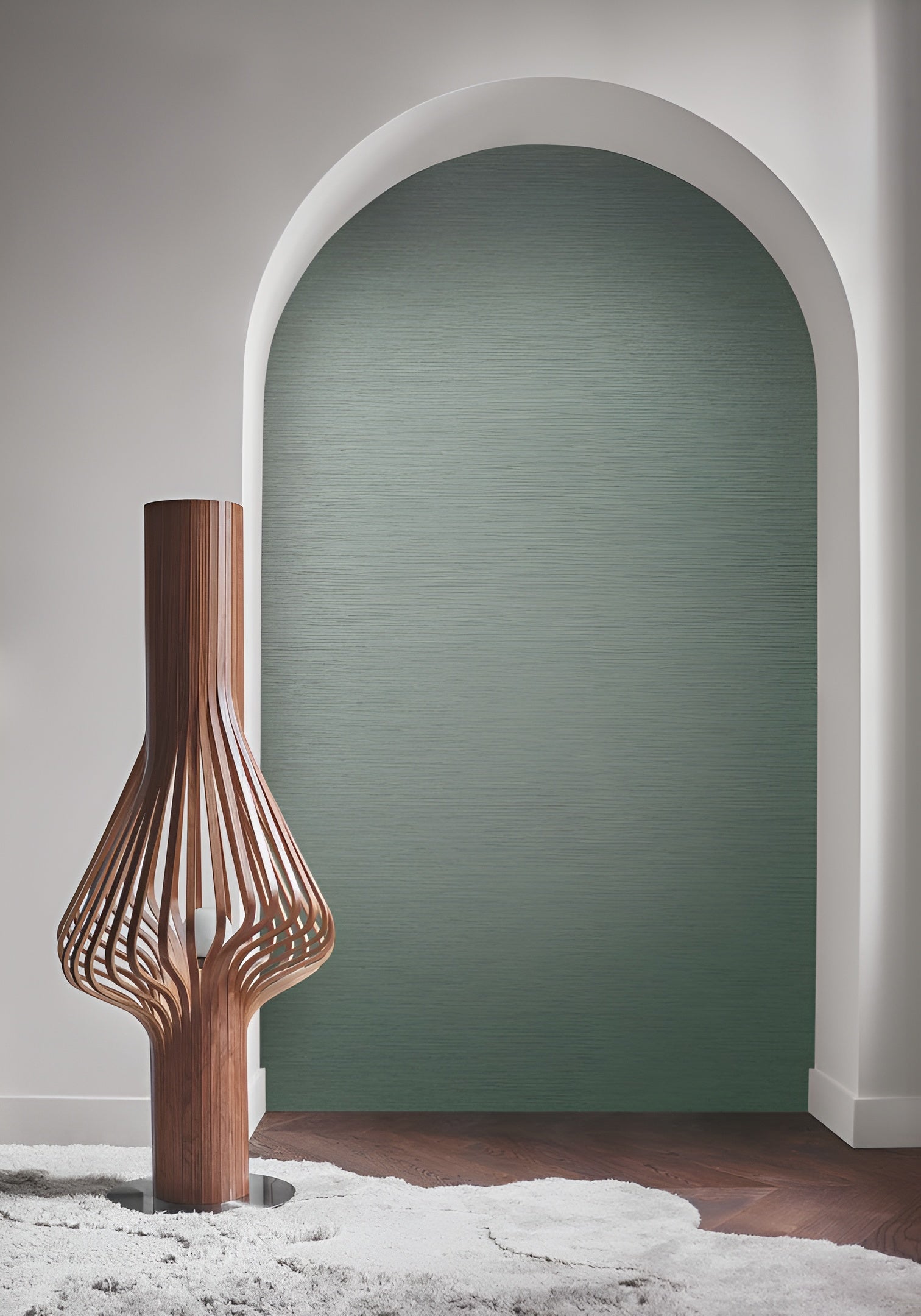 Strukturierte Tapete, die Leinwand imitiert OCCITAN - BLEU PERSAN gedämpftes Blau