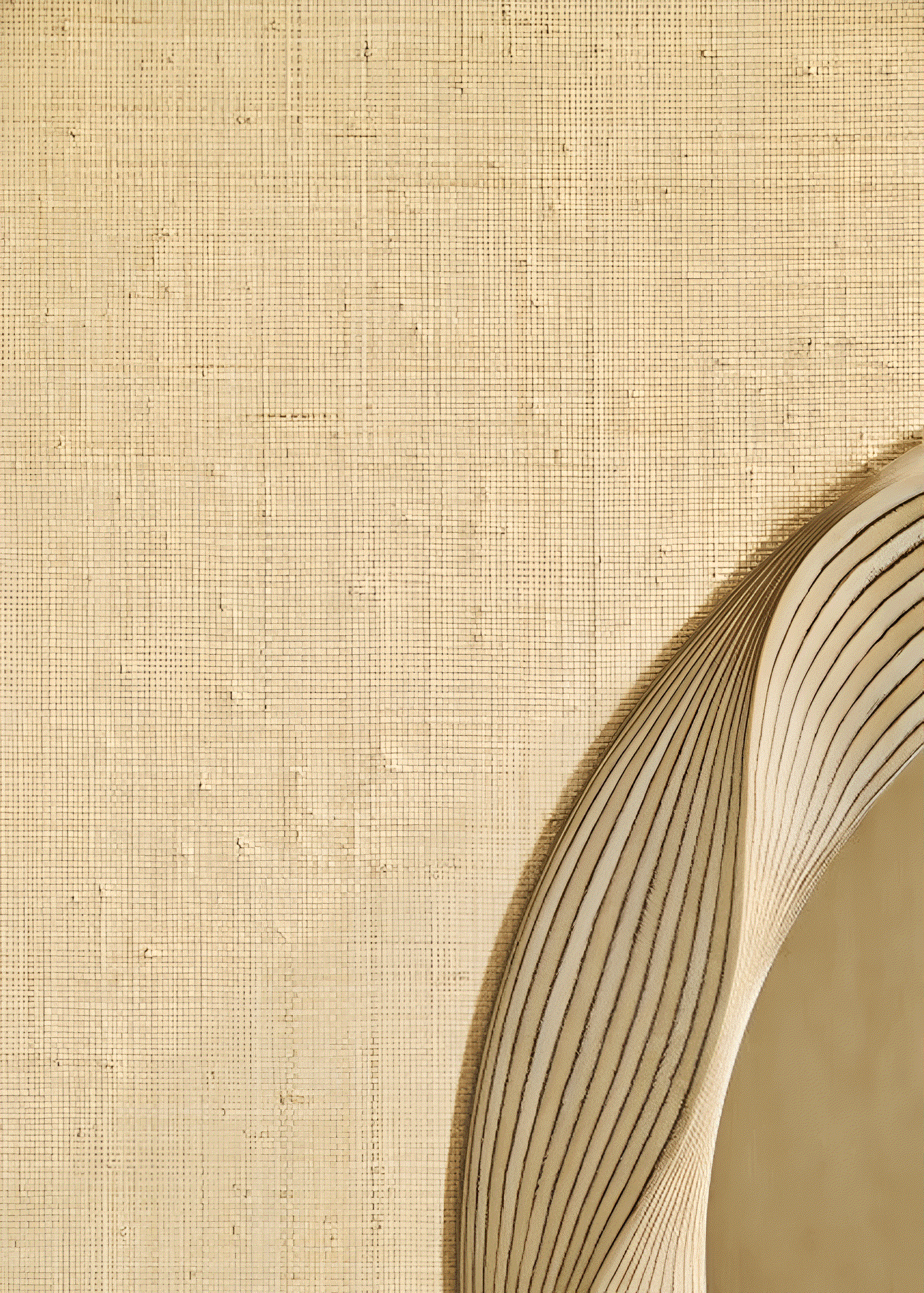 Natural structural wallpaper made of rattan PALAWAN - NATUREL beige