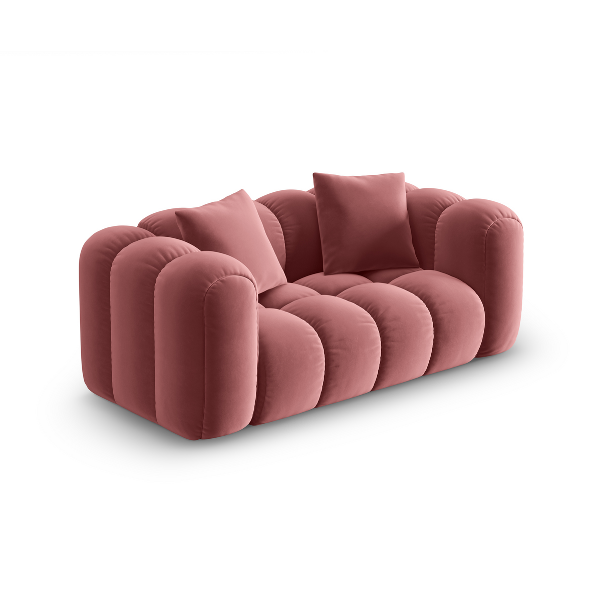 Sofa aksamitna 2-osobowa Astro różowa – Windsor & Co – Windsor & Co ...