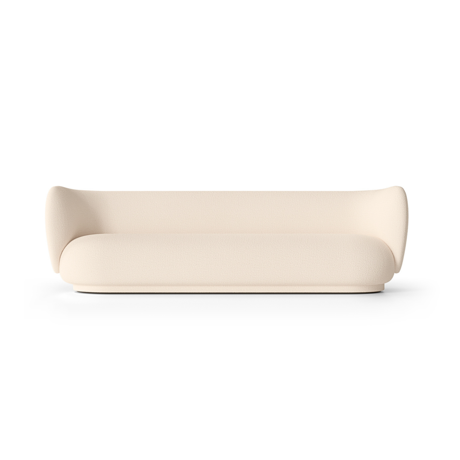 Rico Wool Bouclé 4-Personen-Sofa gebrochen Weiß